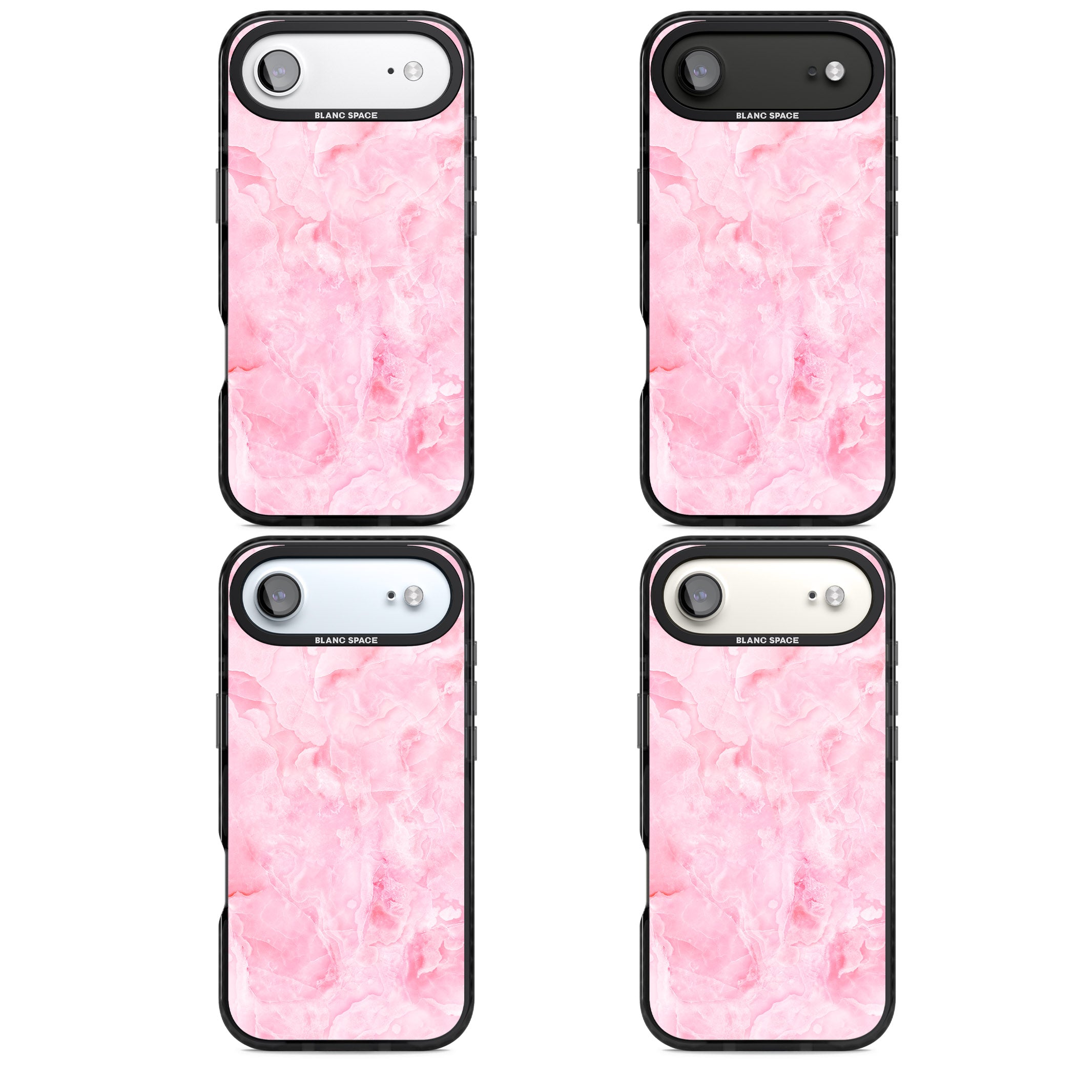 Pink Onyx Marble iPhone 17 Air Impact Black Phone Case APT Impact Protection