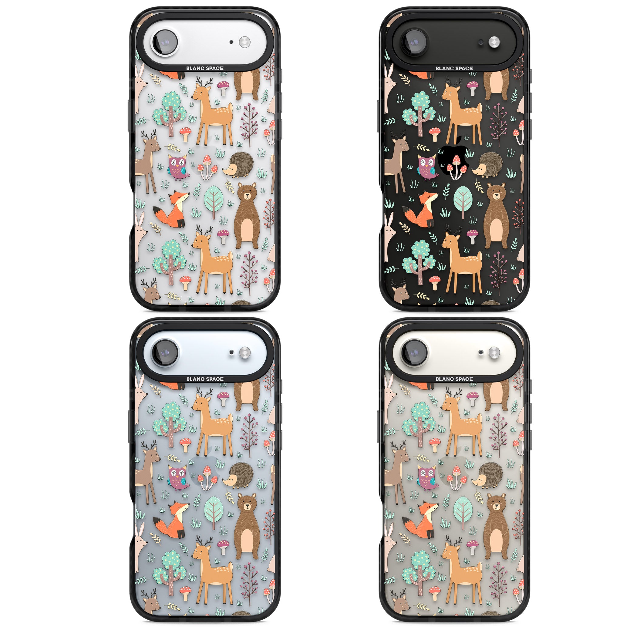 Wildlife Pattern iPhone 17 Air Impact Black Phone Case APT Impact Protection