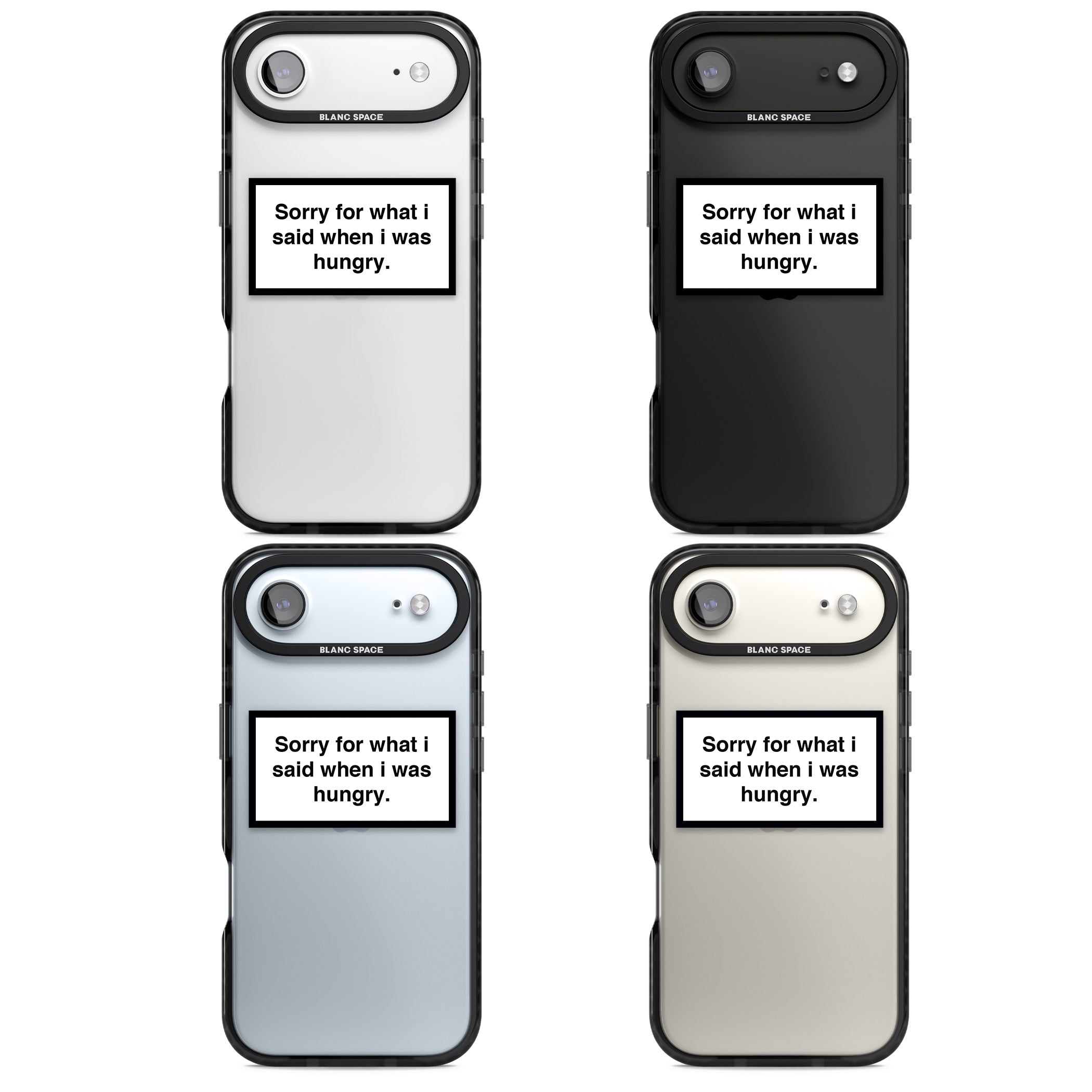 Sorry For What I Said iPhone 17 Air Impact Black Phone Case APT Impact Protection