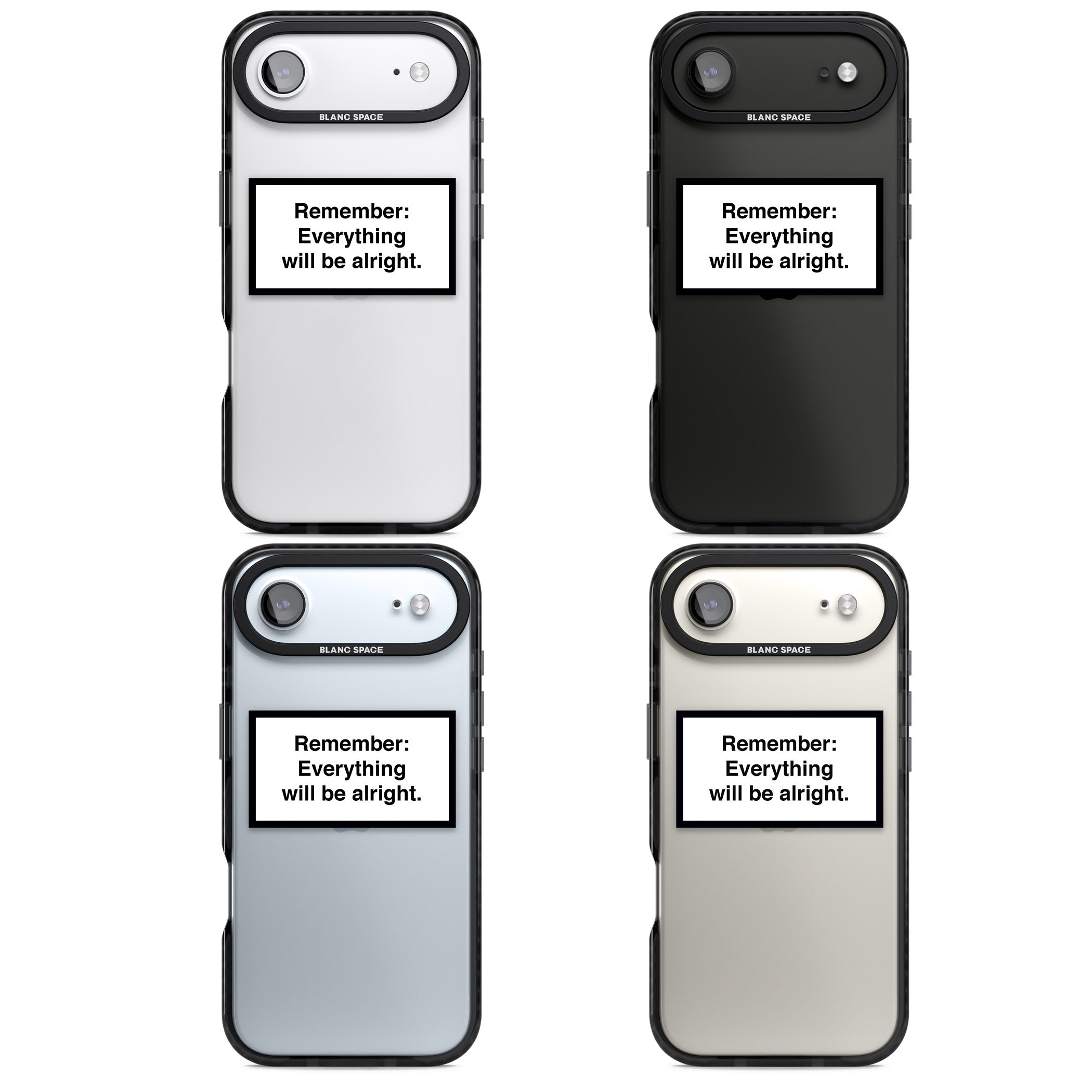 Everything Will Be Alright iPhone 17 Air Impact Black Phone Case APT Impact Protection