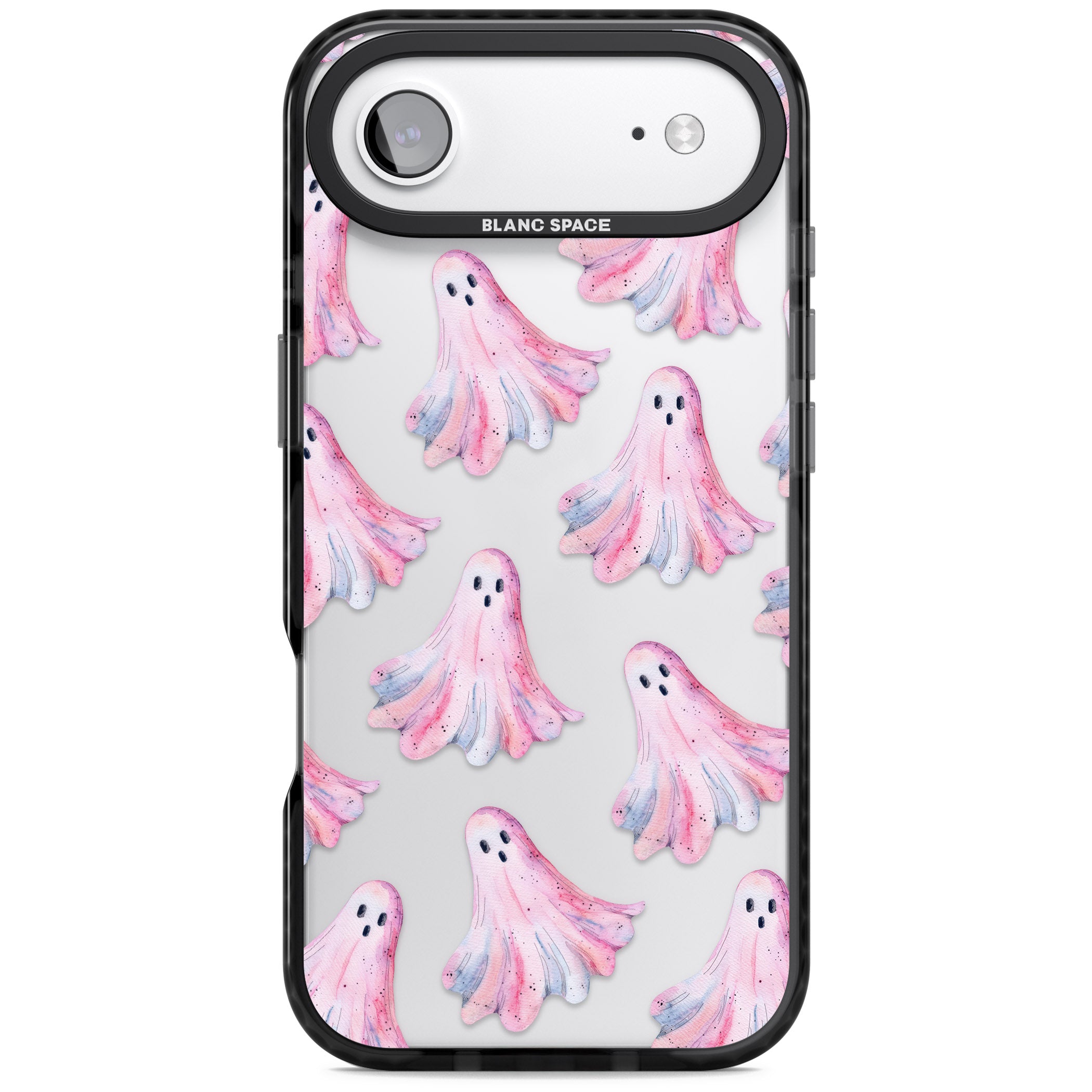 Pink Ghosts iPhone 17 Air Impact Black Phone Case