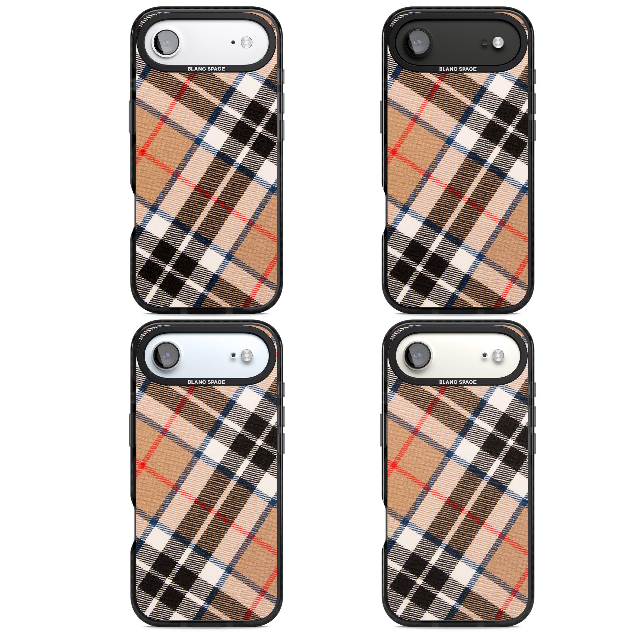 Haymarket Check iPhone 17 Air Impact Black Phone Case APT Impact Protection