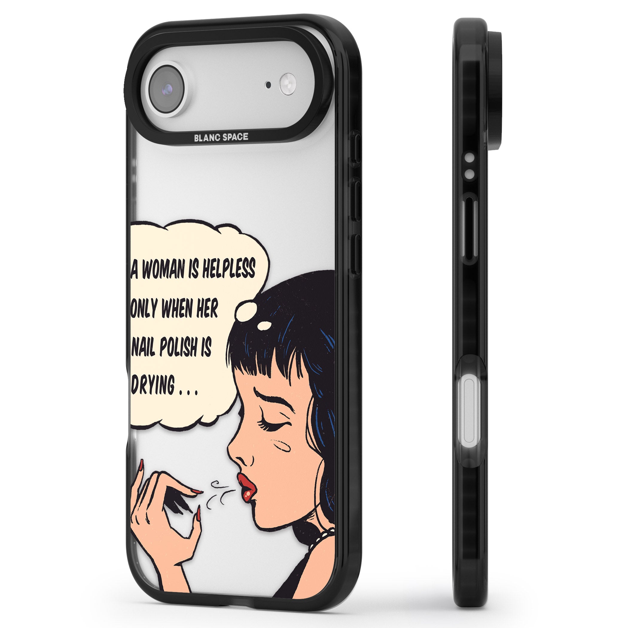 Drying Nails Pop Art iPhone 17 Air Impact Black Phone Case Side Profile