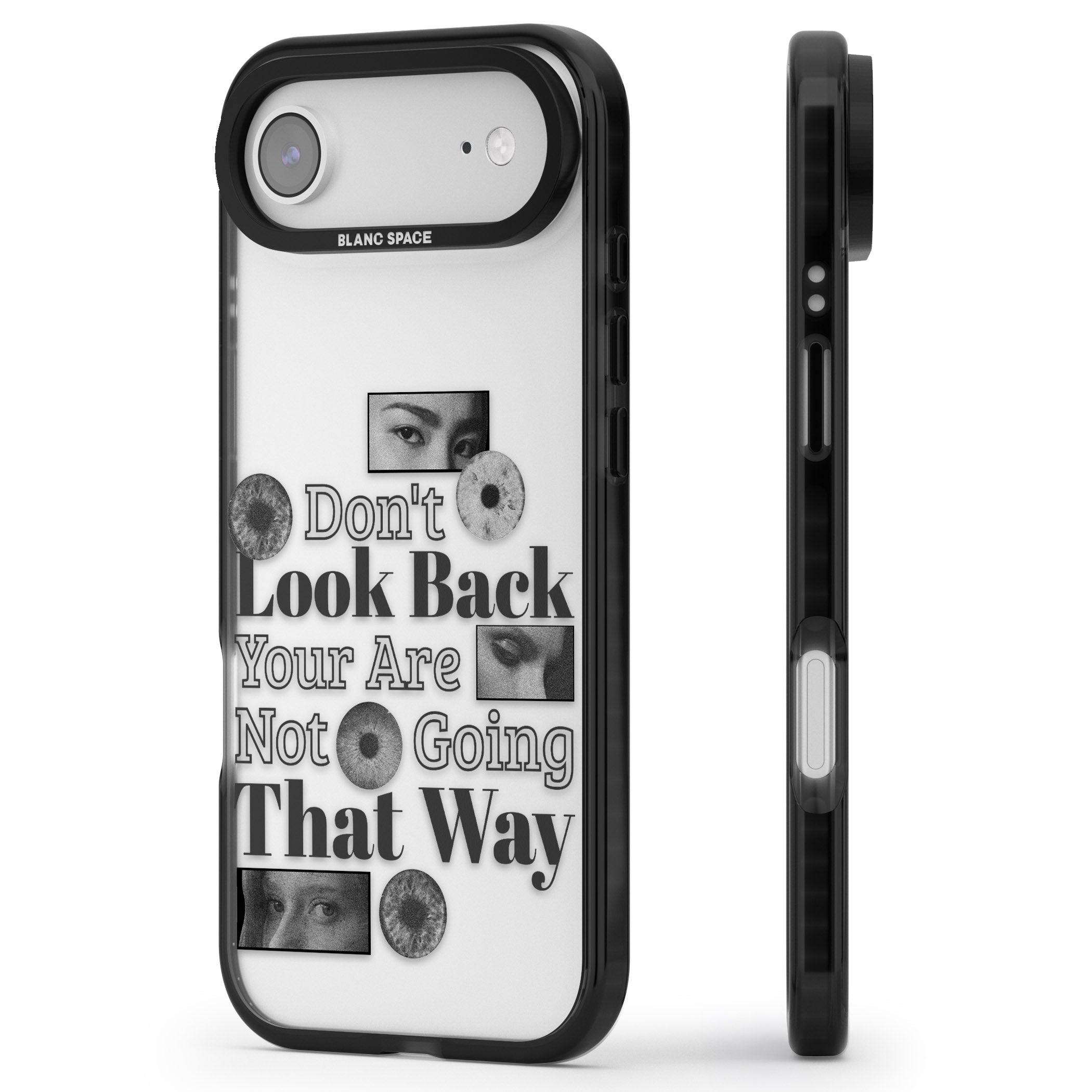 Dont Look Back iPhone 17 Air Impact Black Phone Case Side Profile