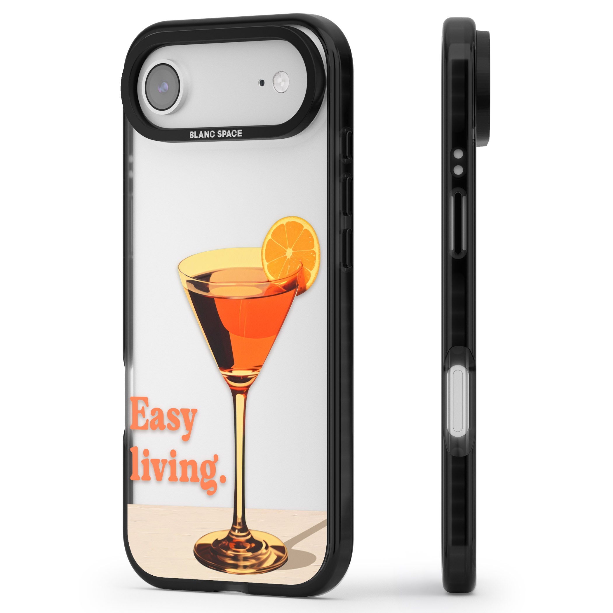 Easy Living iPhone 17 Air Impact Black Phone Case Side Profile