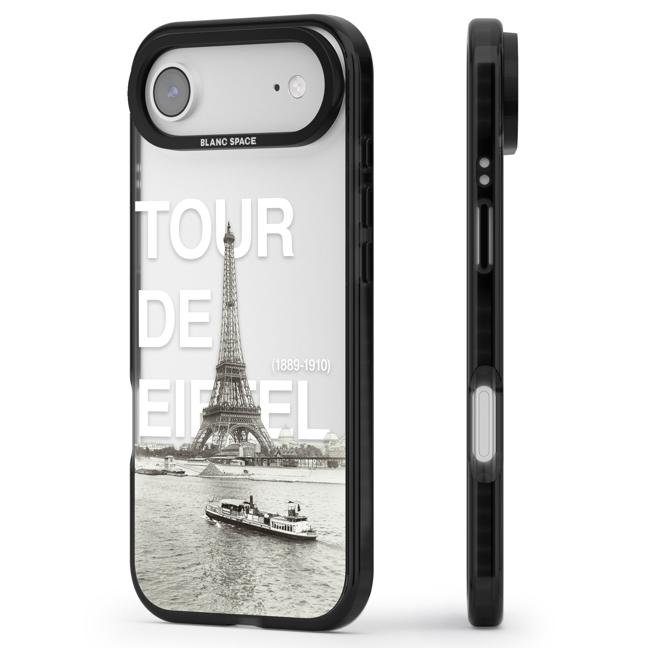 Tour De Eiffel iPhone 17 Air Impact Black Phone Case Side Profile
