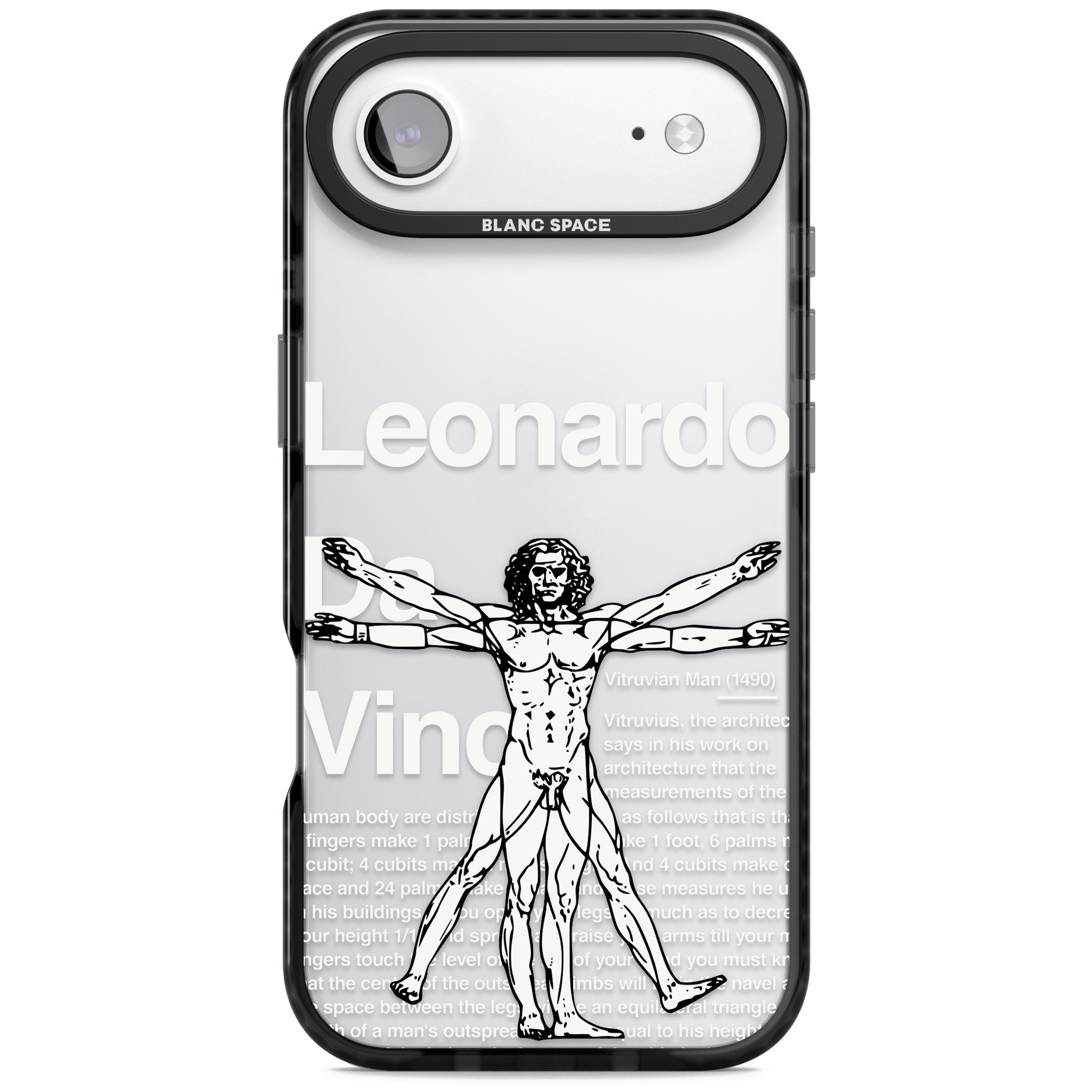 Vitruvian Man iPhone 17 Air Impact Black Phone Case