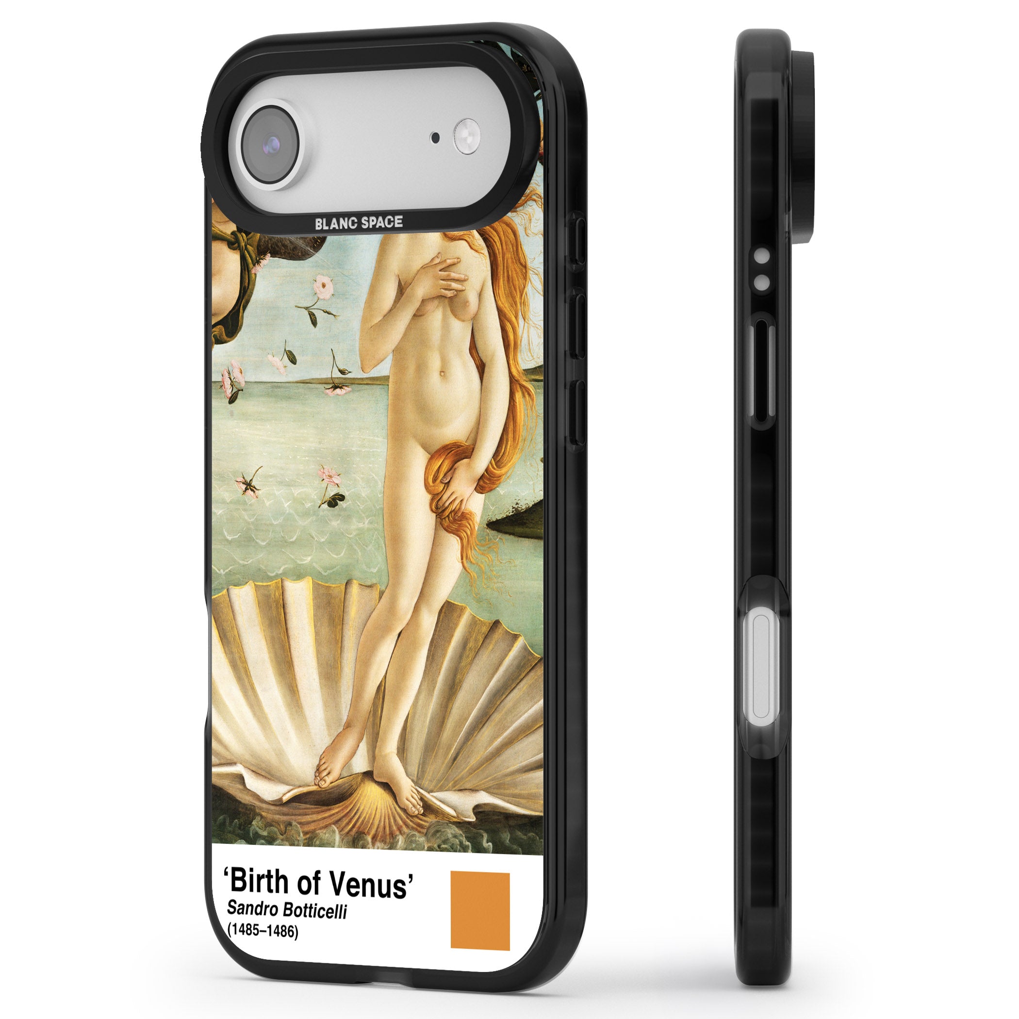 The Birth Of Venus iPhone 17 Air Impact Black Phone Case Side Profile