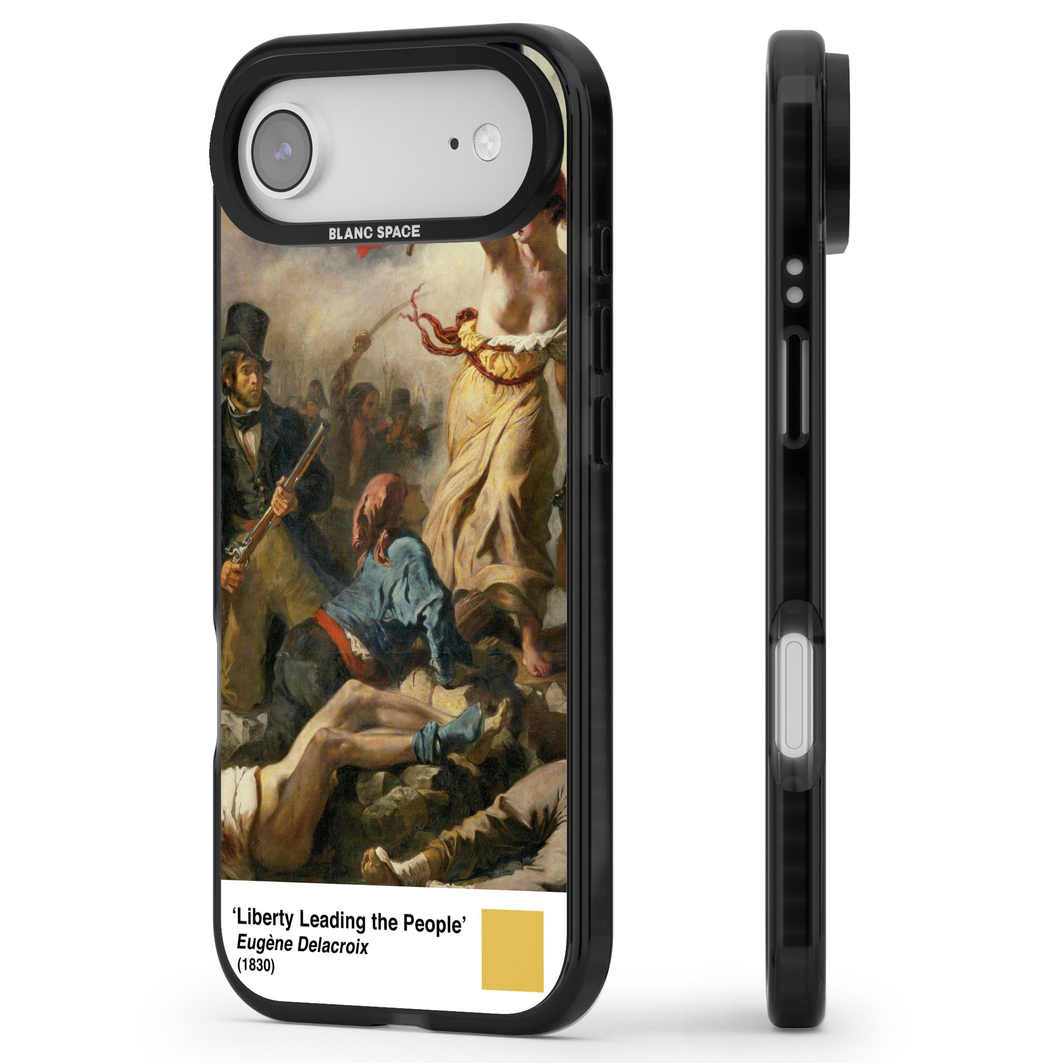 Liberty Leading The People iPhone 17 Air Impact Black Phone Case Side Profile