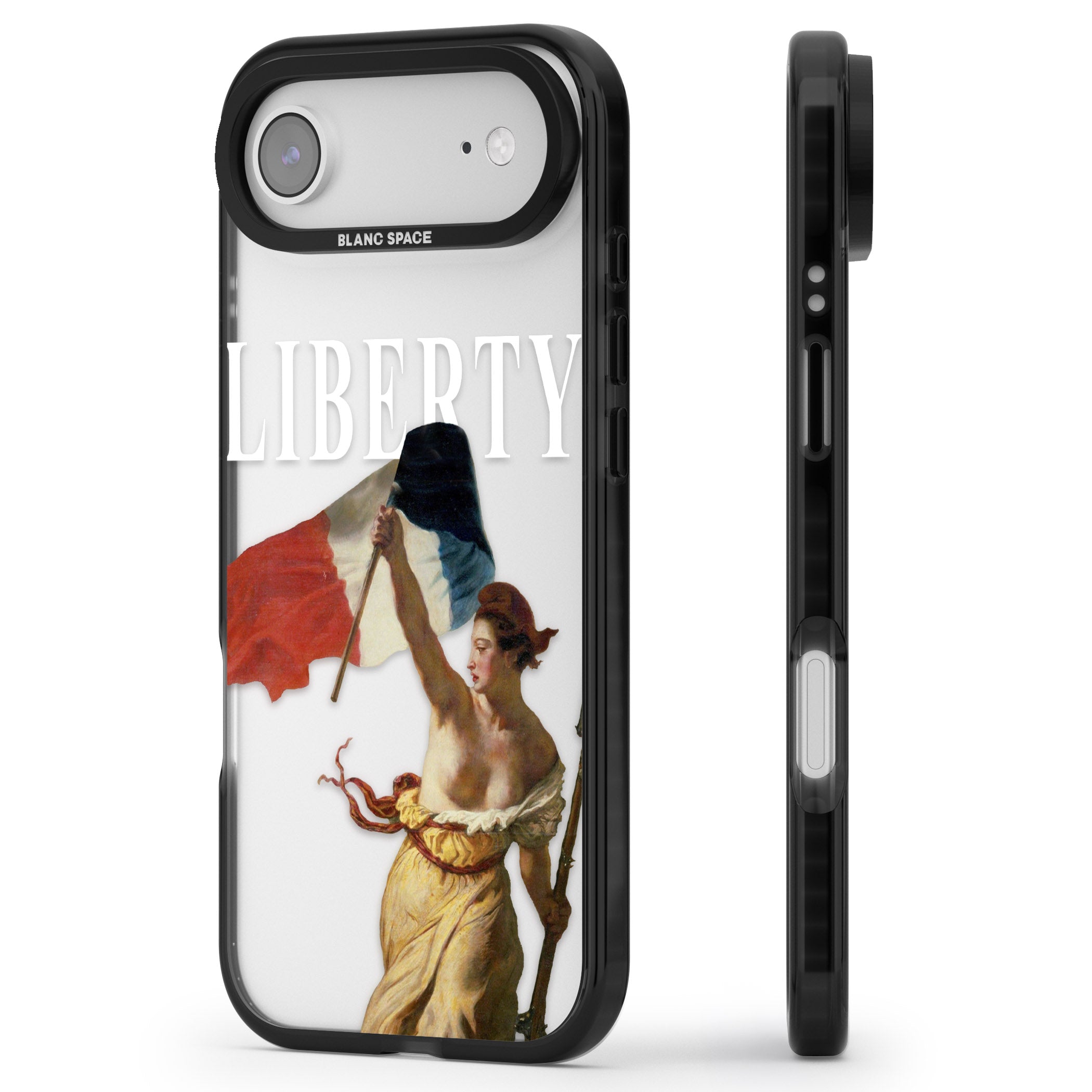 Liberty iPhone 17 Air Impact Black Phone Case Side Profile