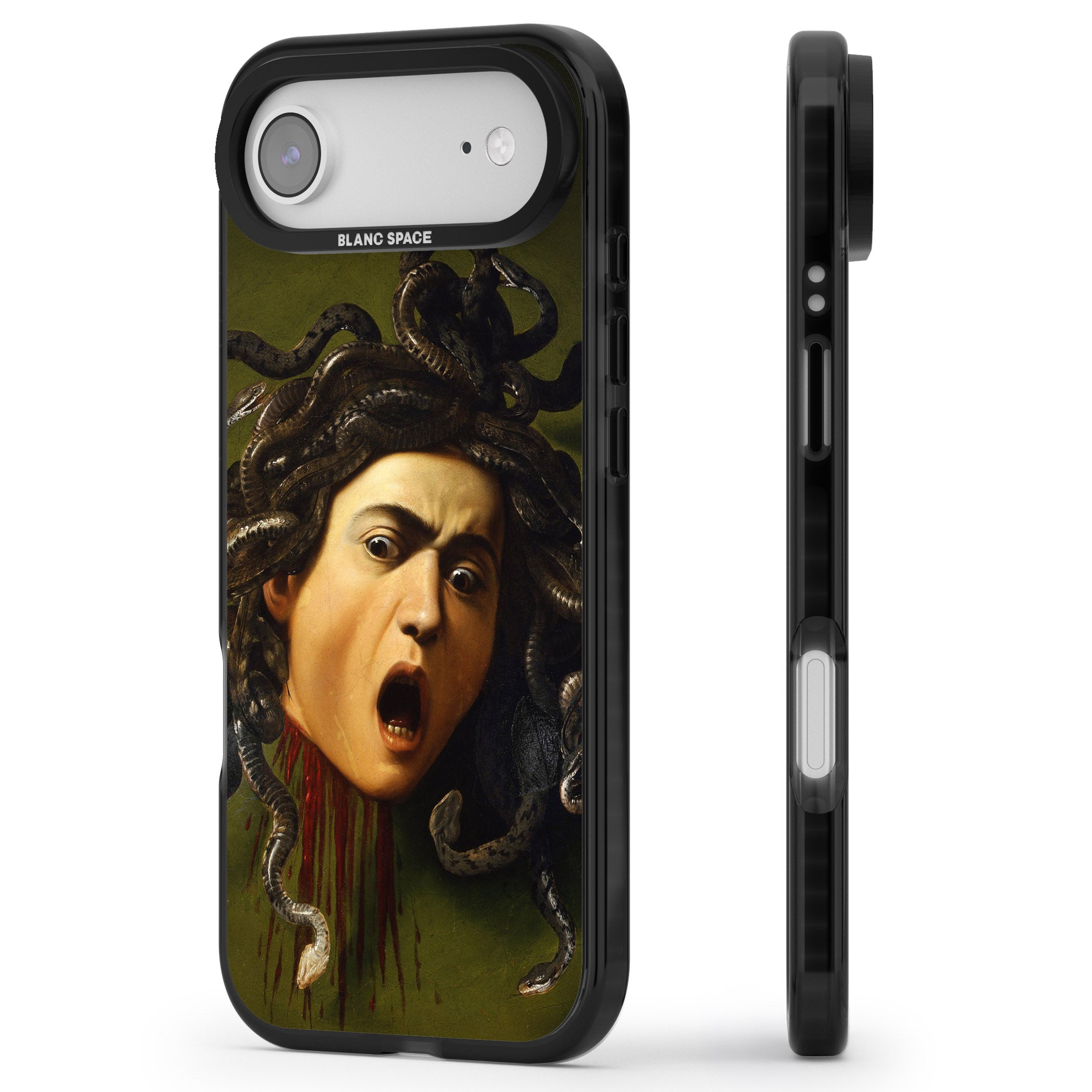 Head of Medusa iPhone 17 Air Impact Black Phone Case Side Profile