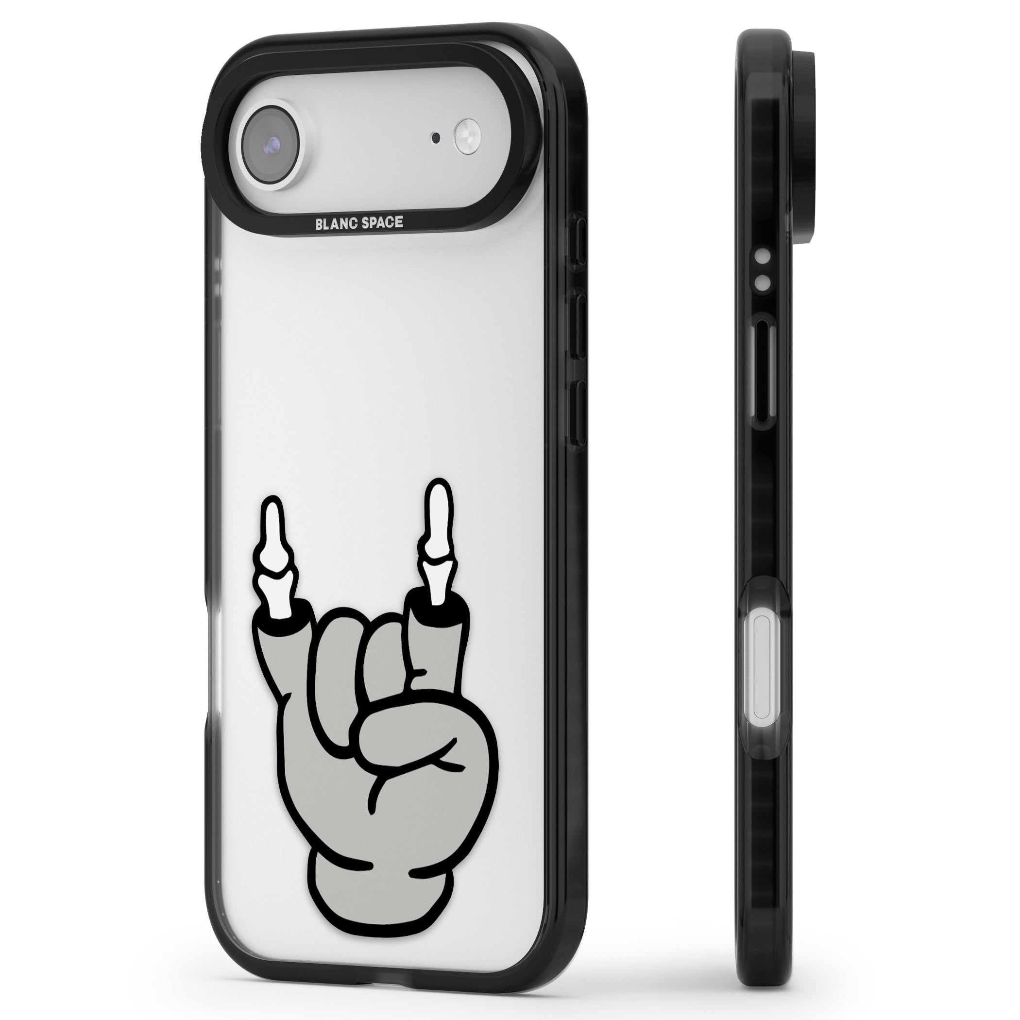 Rock 'Til You Drop iPhone 17 Air Impact Black Phone Case Side Profile
