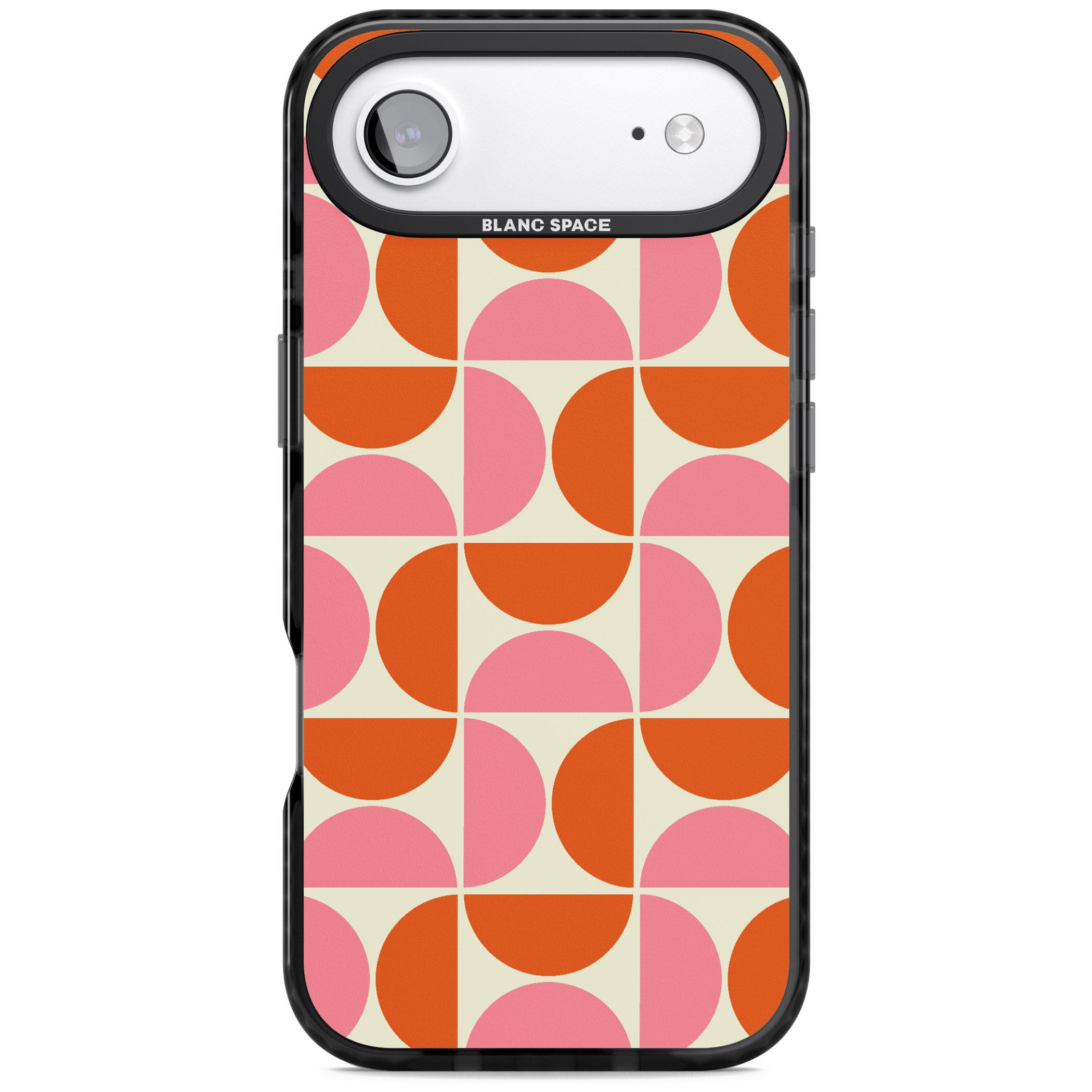 Retro Half Circle Pattern iPhone 17 Air Impact Black Phone Case