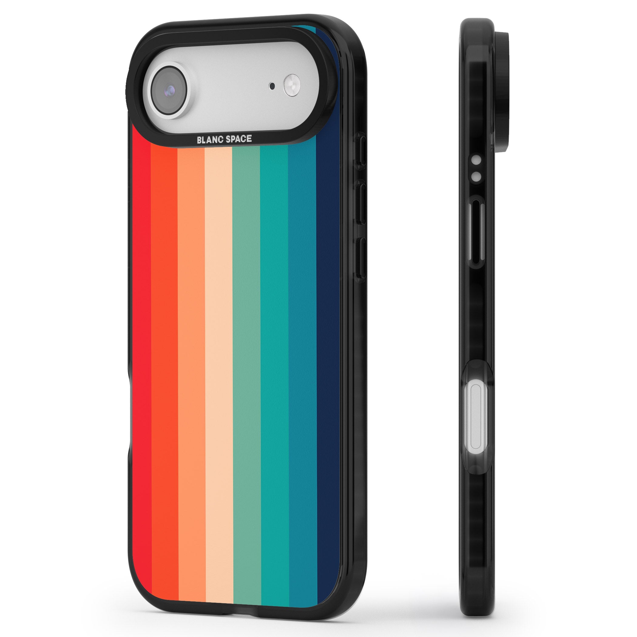 Retro 70'S Colour Palette iPhone 17 Air Impact Black Phone Case Side Profile