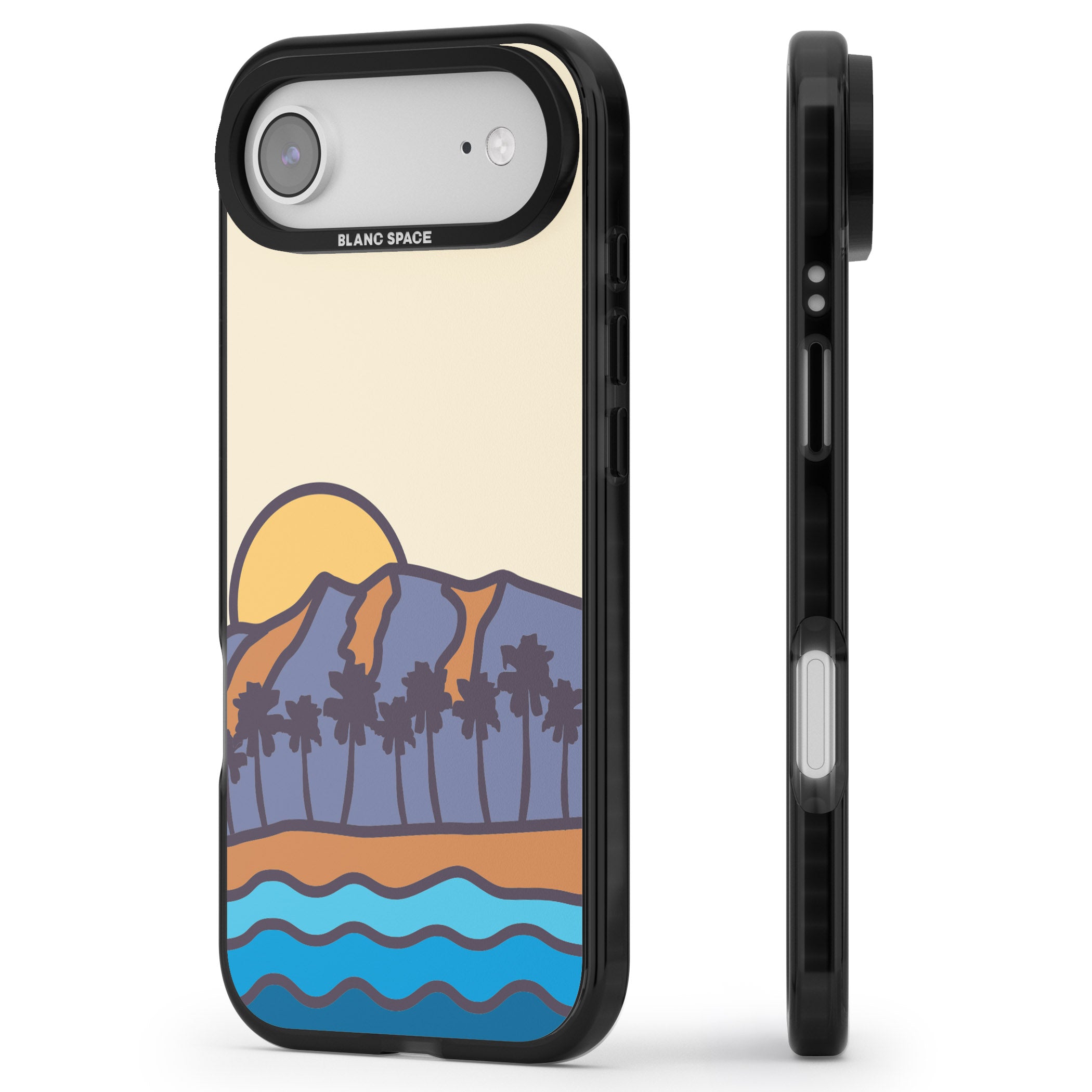 South Sunset iPhone 17 Air Impact Black Phone Case Side Profile
