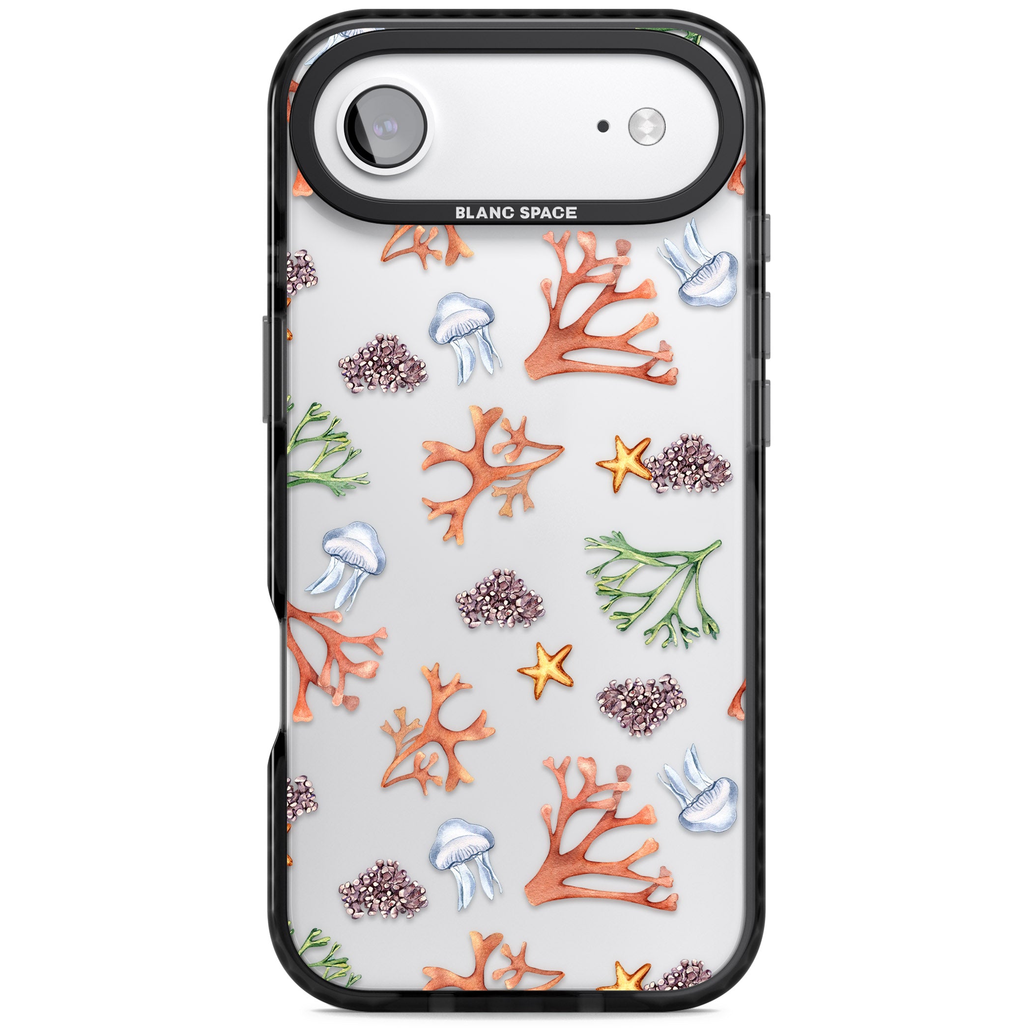 Coral & Jellyfish iPhone 17 Air Impact Black Phone Case
