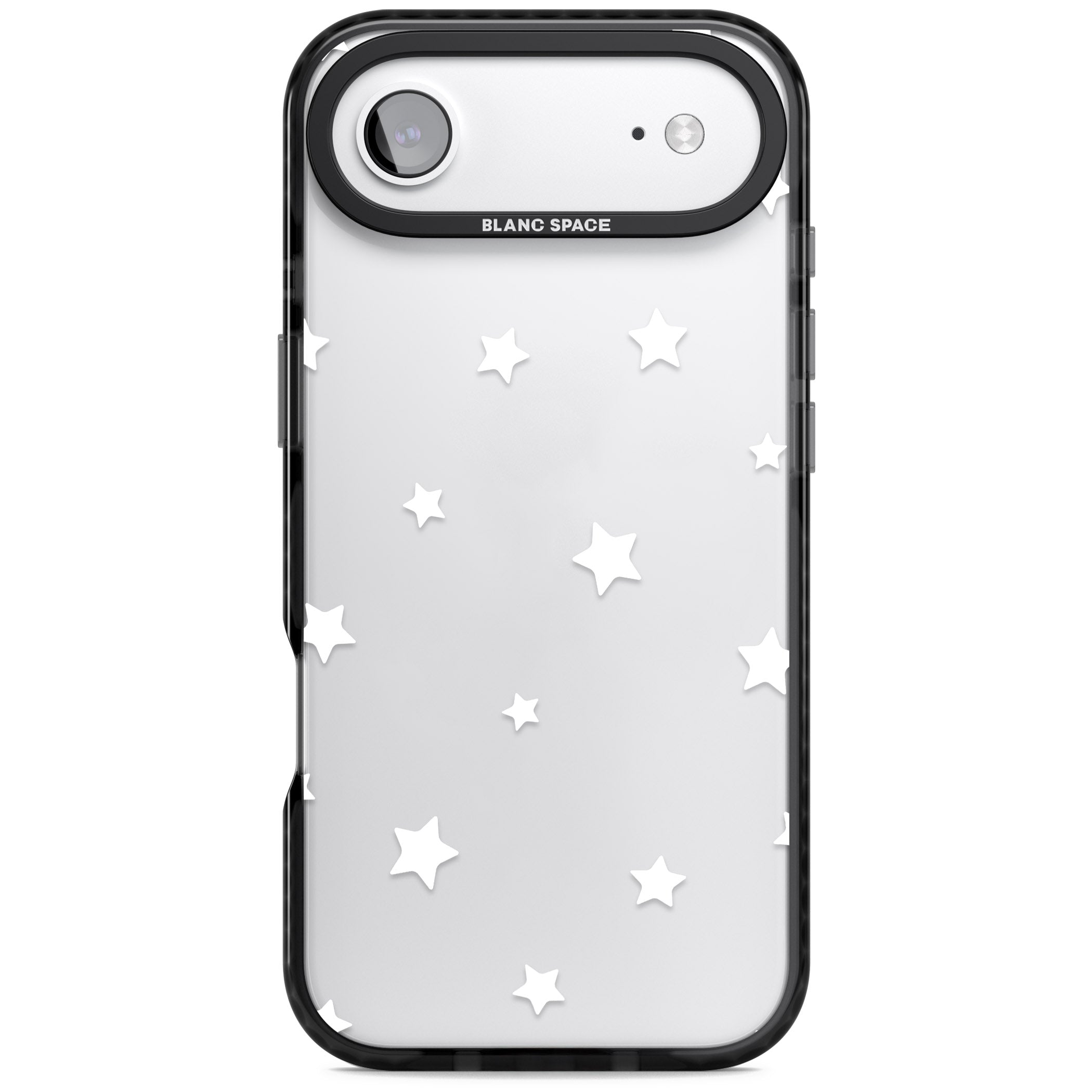 Starry Night White Stars iPhone 17 Air Impact Black Phone Case