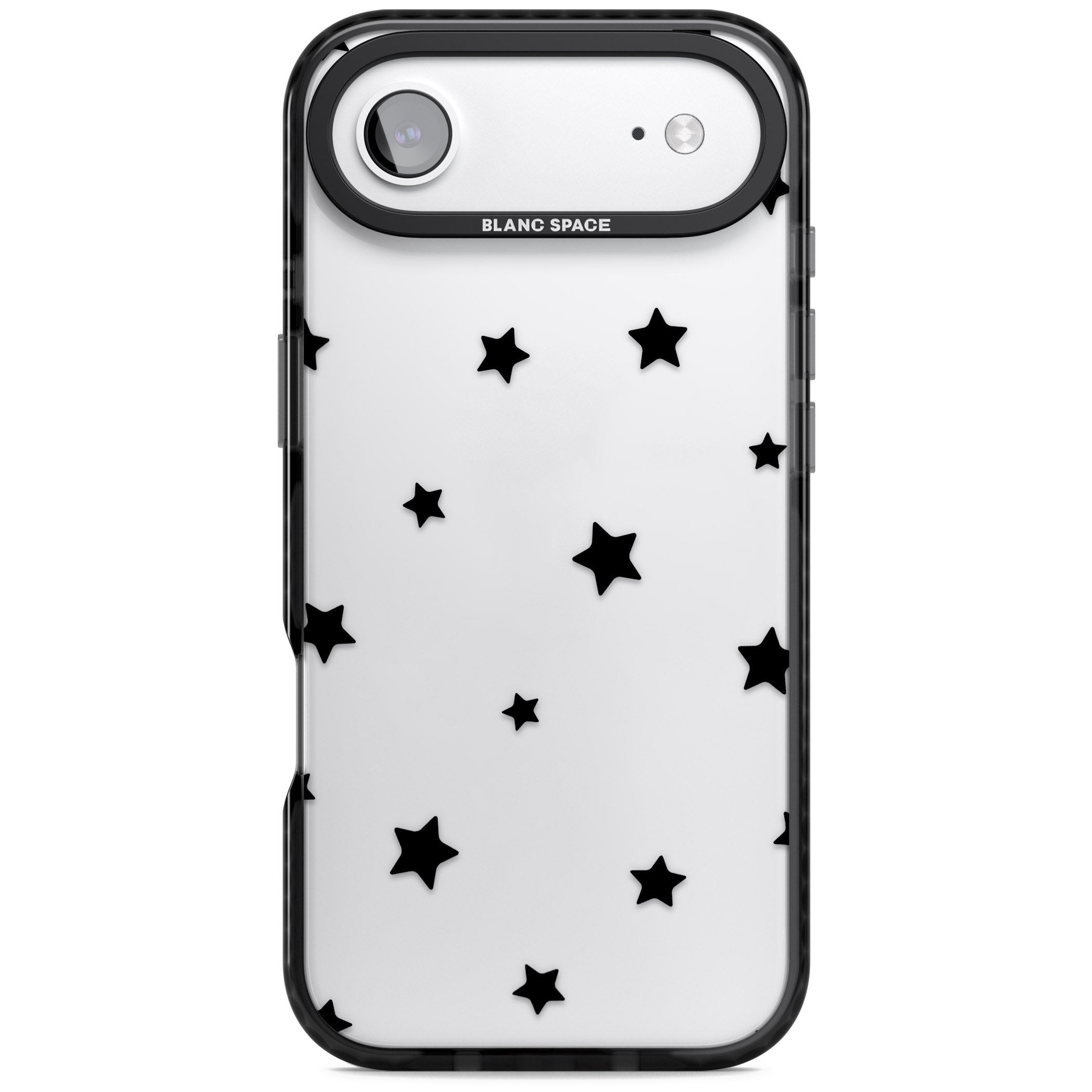 Starry Night Black Stars iPhone 17 Air Impact Black Phone Case