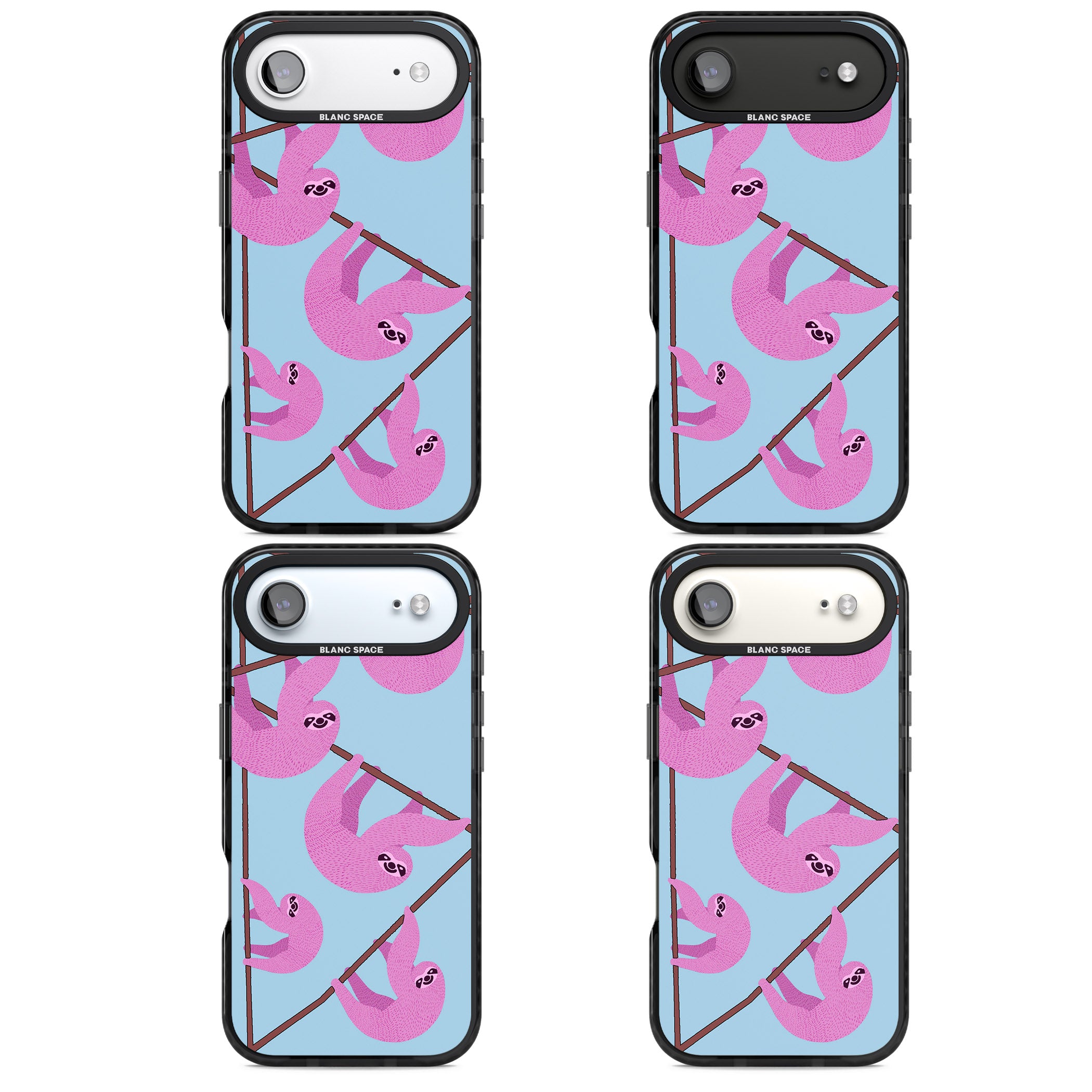 Pink Sloth iPhone 17 Air Impact Black Phone Case APT Impact Protection