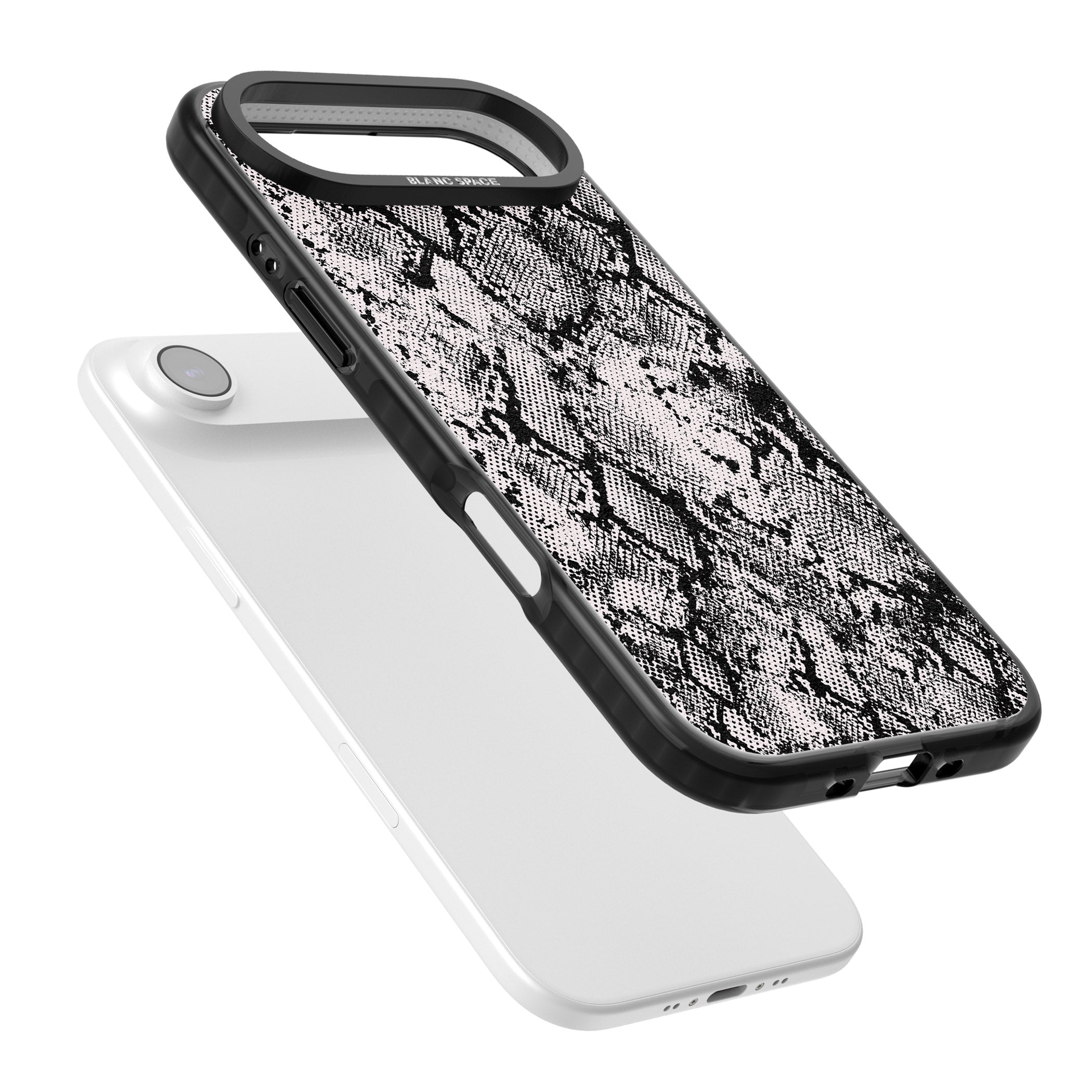 Pastel Snakeskin Grey iPhone 17 Air Impact Black Phone Case Colours