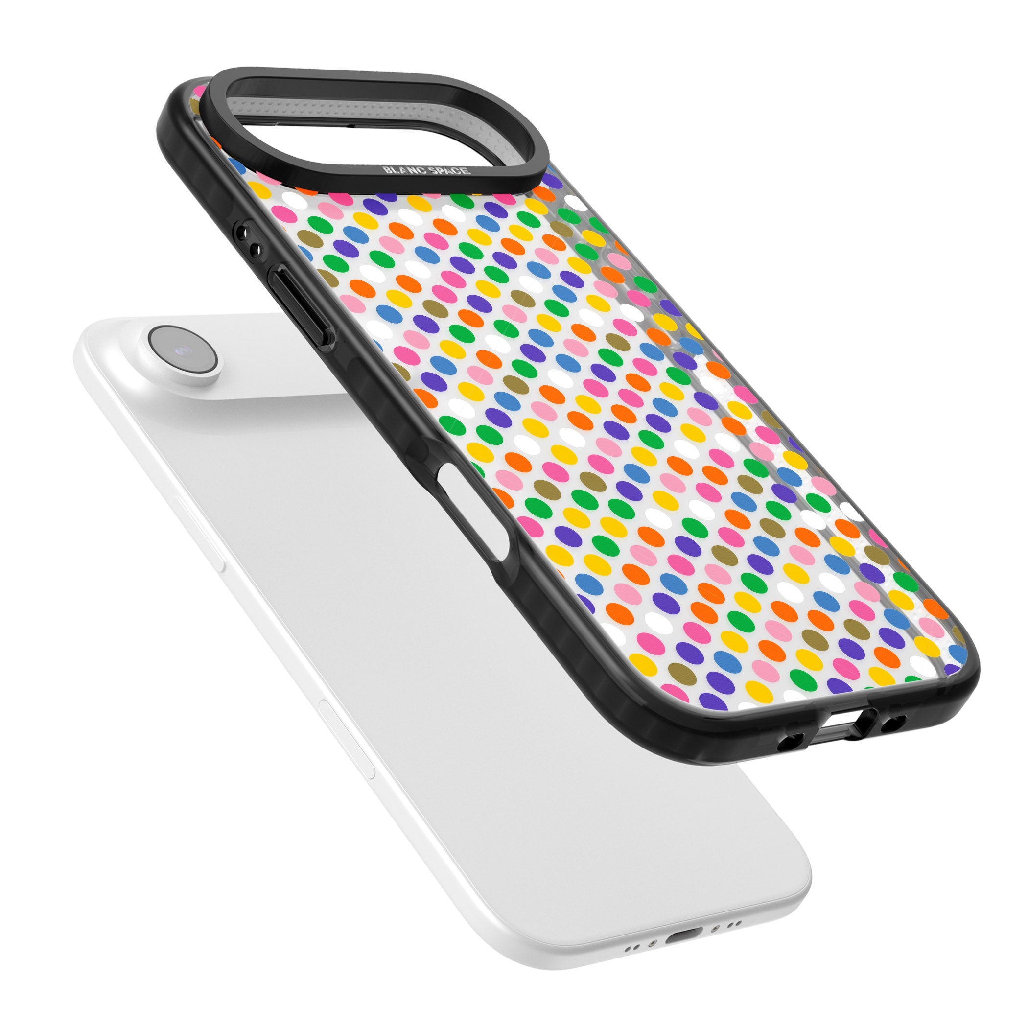 Multicolour Polka Dot Fiesta iPhone 17 Air Impact Black Phone Case Colours