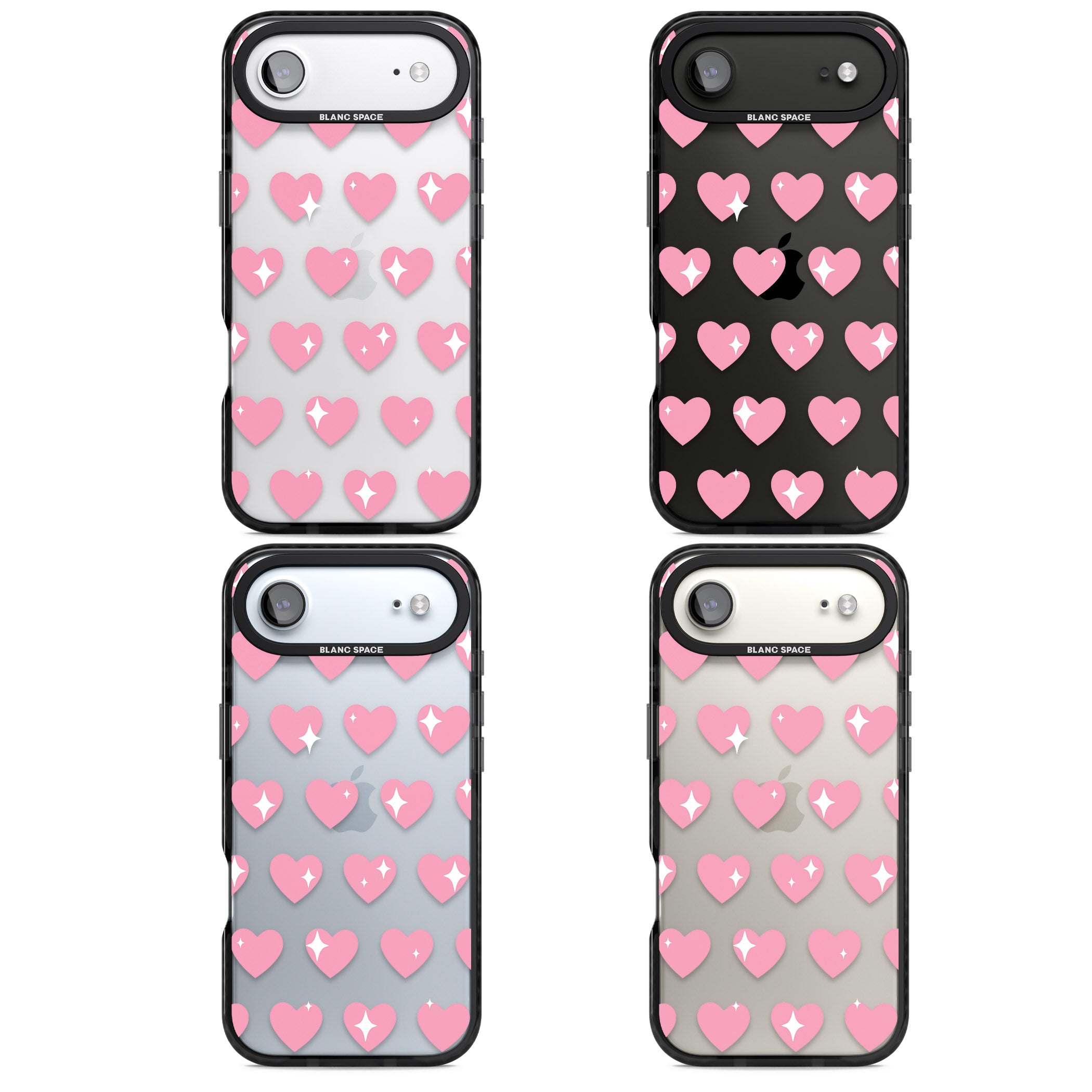 Sweet Hearts iPhone 17 Air Impact Black Phone Case APT Impact Protection