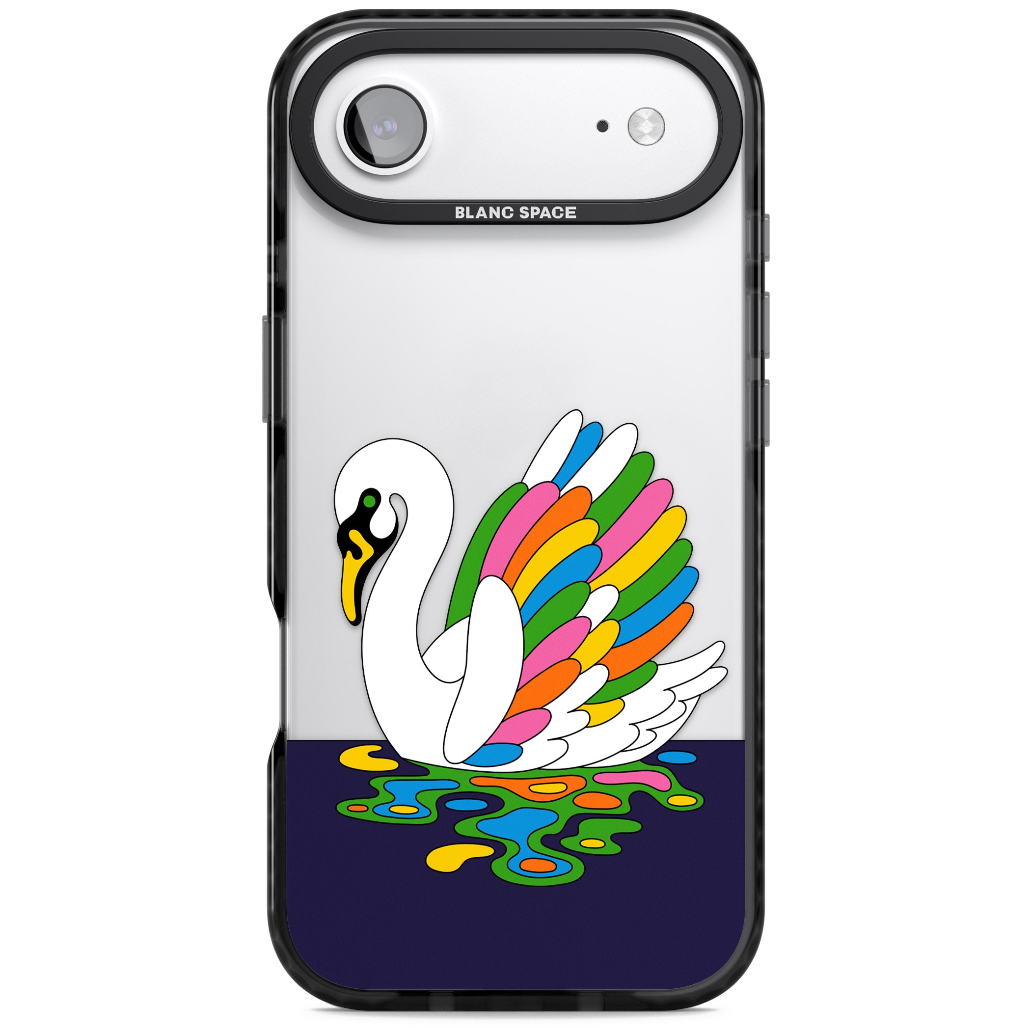 Serene Swan iPhone 17 Air Impact Black Phone Case