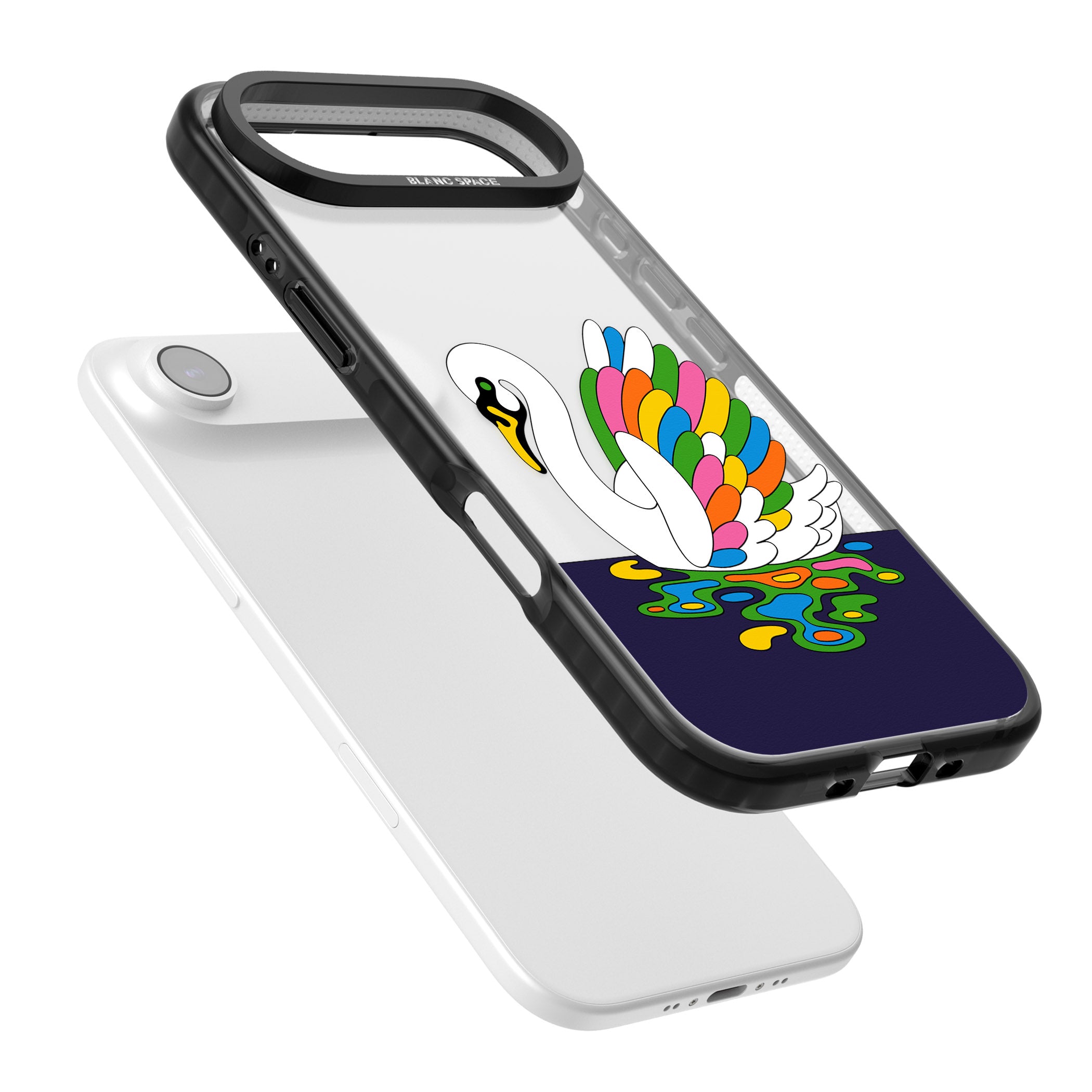 Serene Swan iPhone 17 Air Impact Black Phone Case Colours