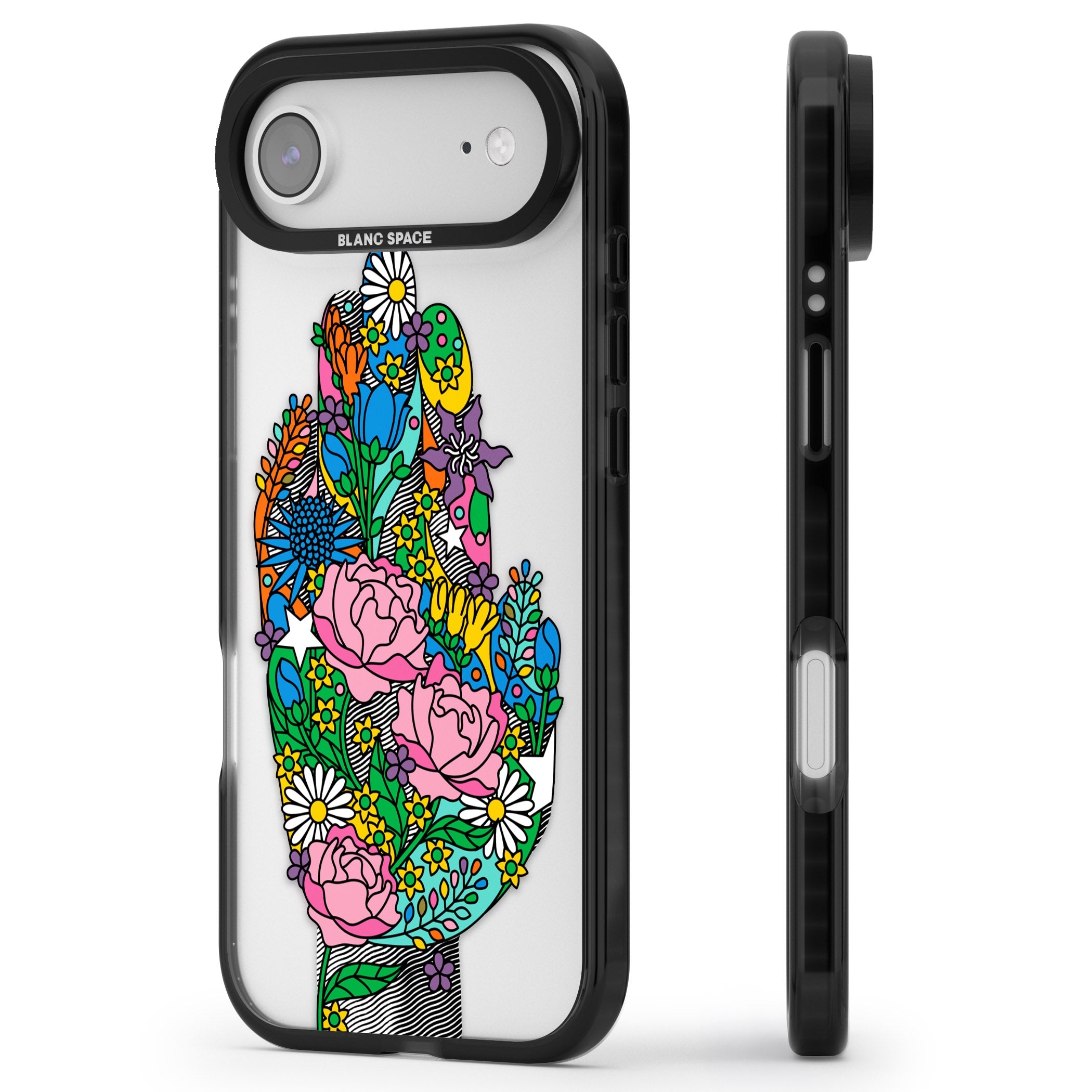 Garden Touch iPhone 17 Air Impact Black Phone Case Side Profile