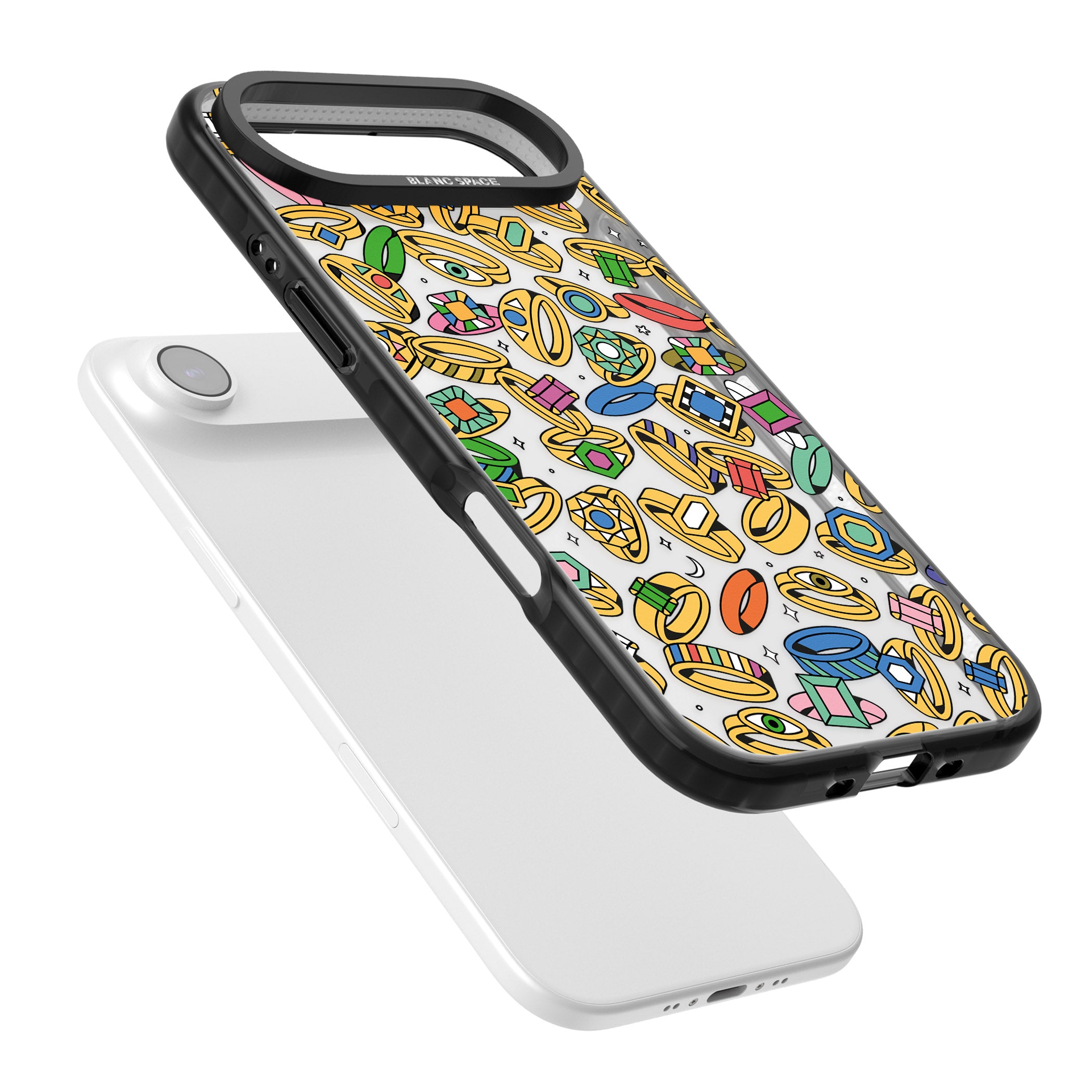 Gemstone Glitz iPhone 17 Air Impact Black Phone Case Colours