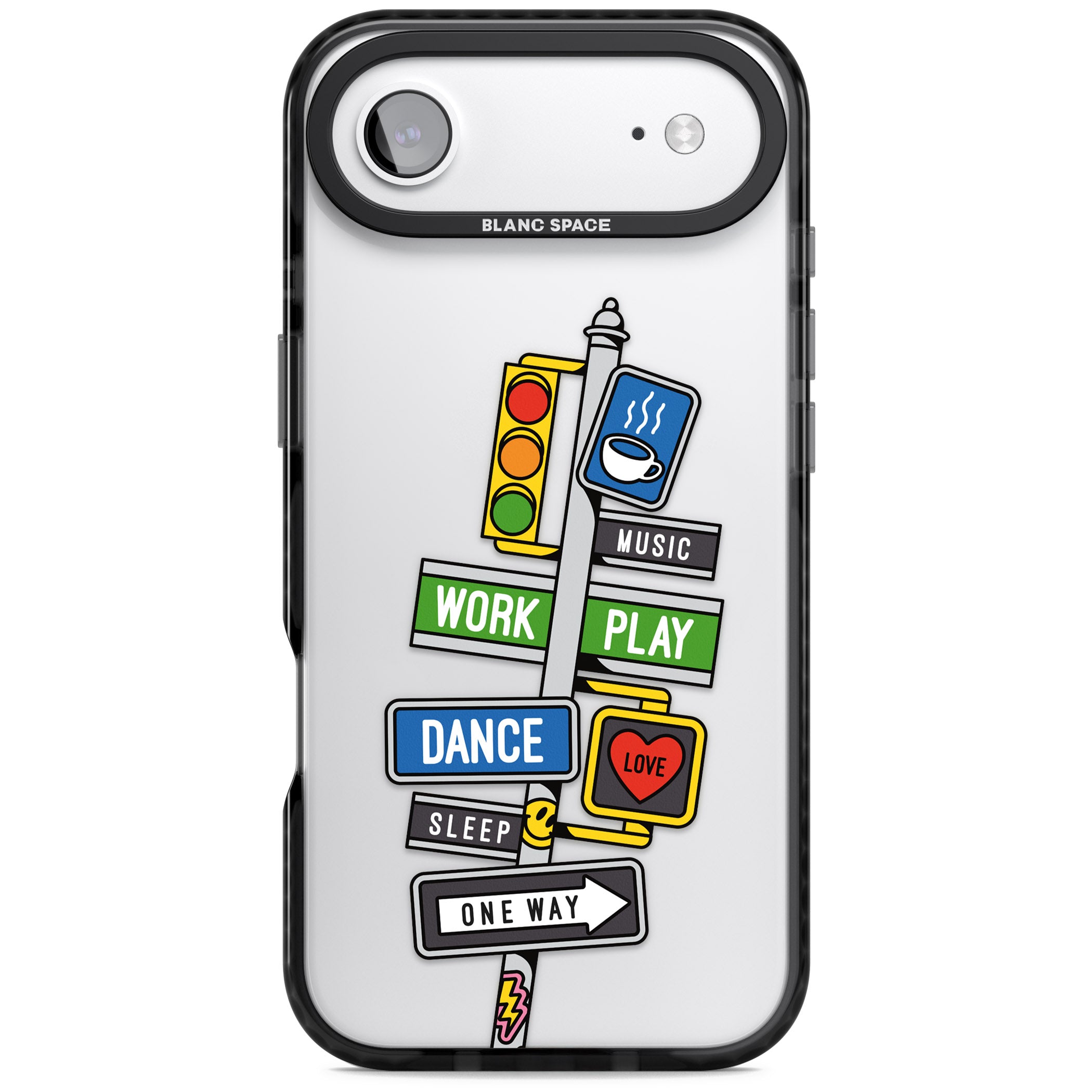Mood Street Signs iPhone 17 Air Impact Black Phone Case