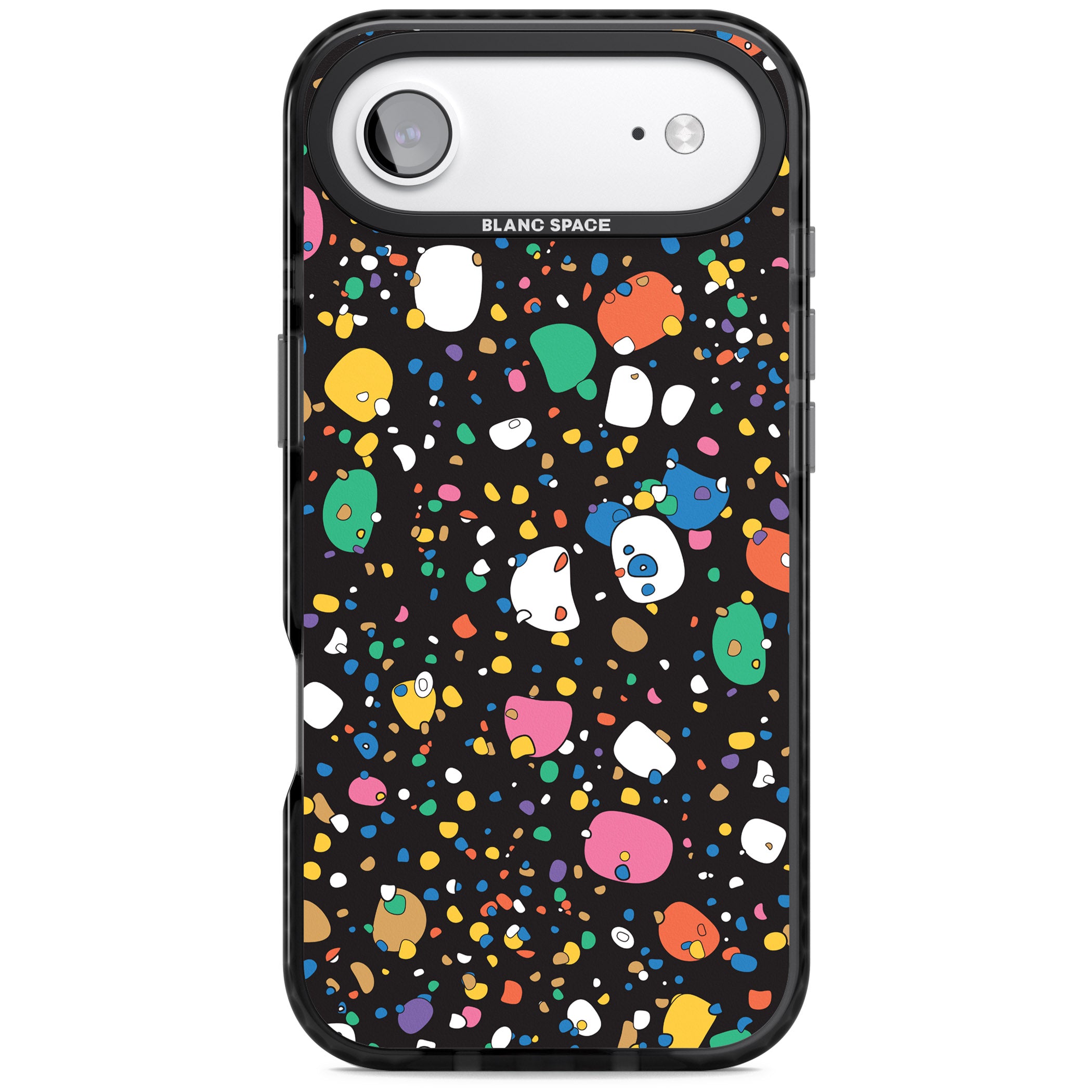 Colourful Confetti Pebbles (Black) iPhone 17 Air Impact Black Phone Case