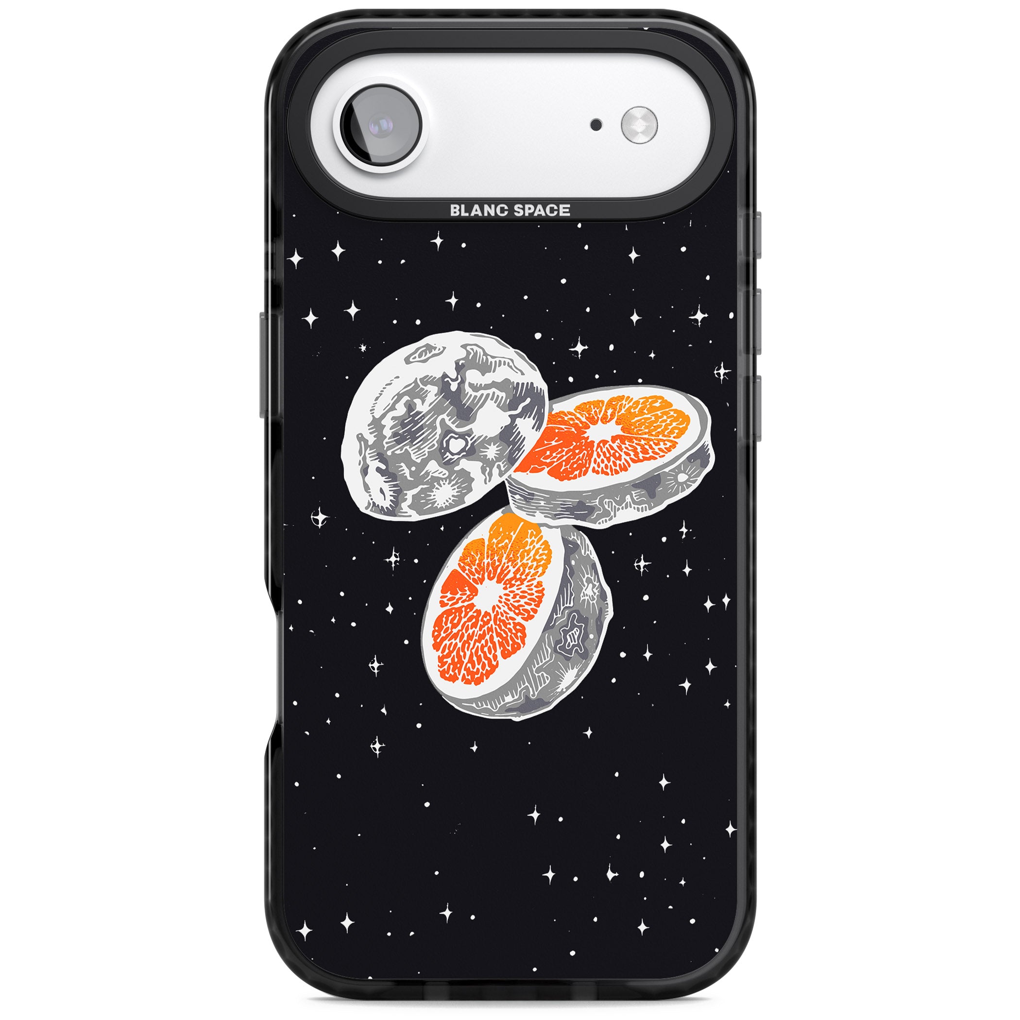 Blood Orange Moon iPhone 17 Air Impact Black Phone Case