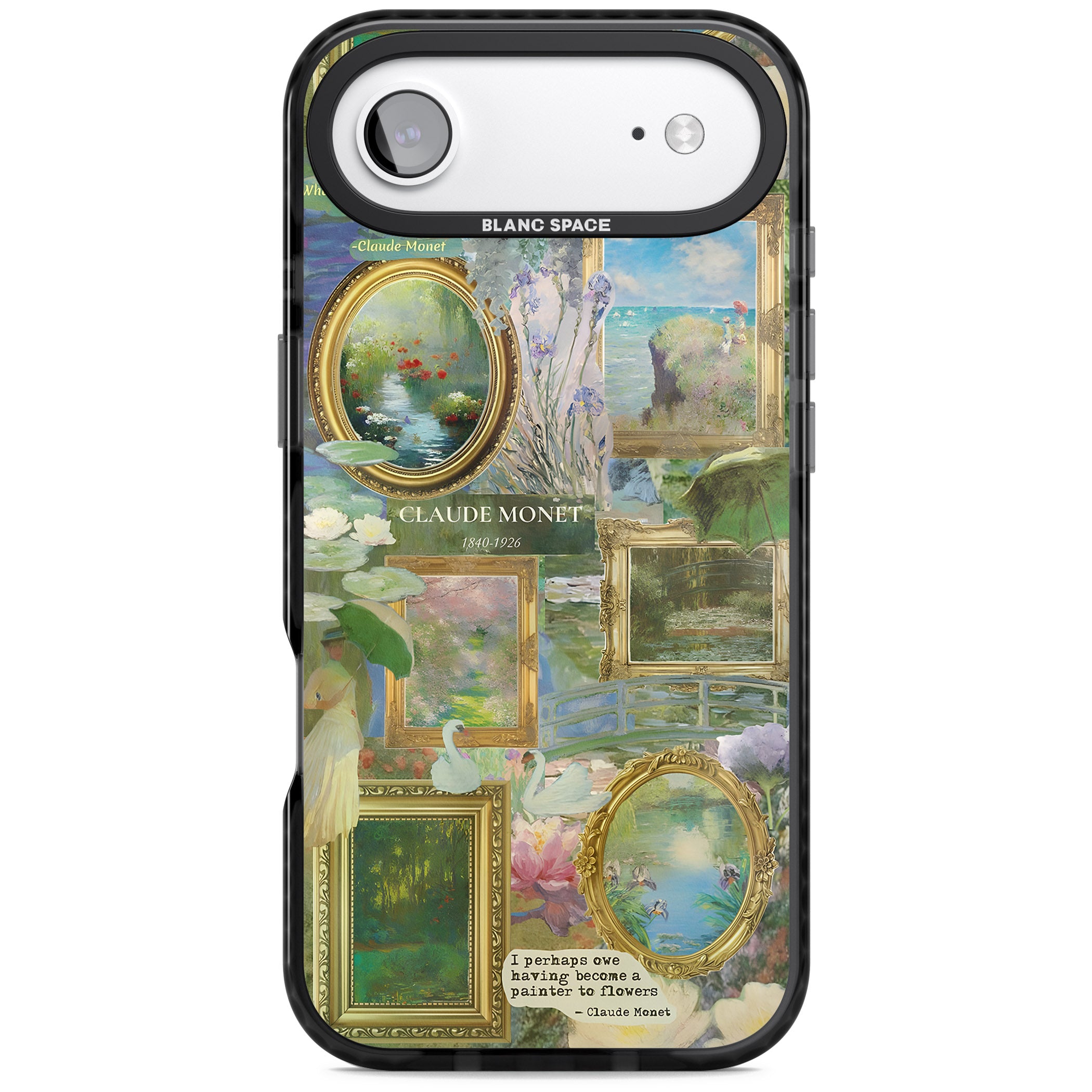 Vintage Floral Frames iPhone 17 Air Impact Black Phone Case