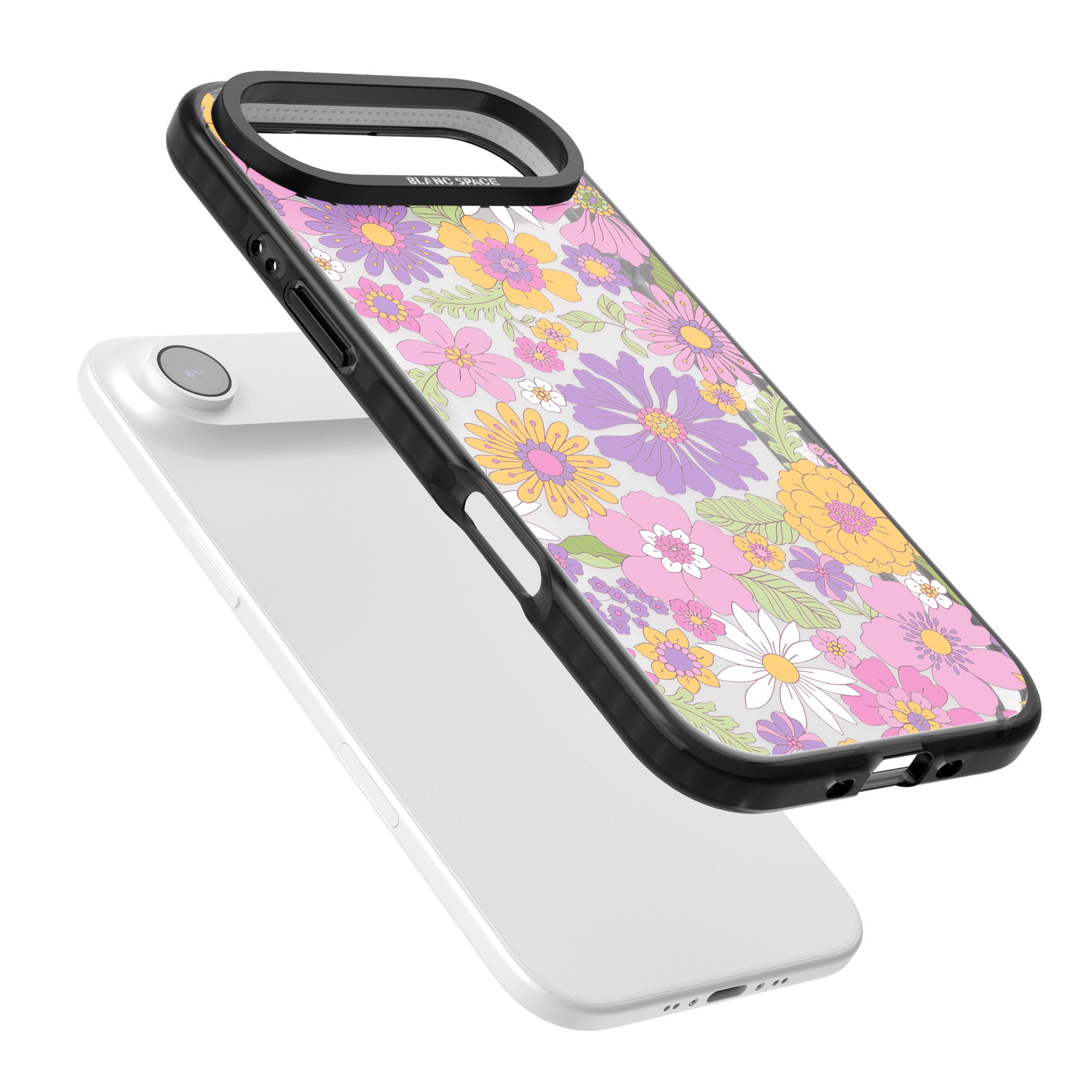 Soft Flower Mix iPhone 17 Air Impact Black Phone Case Colours