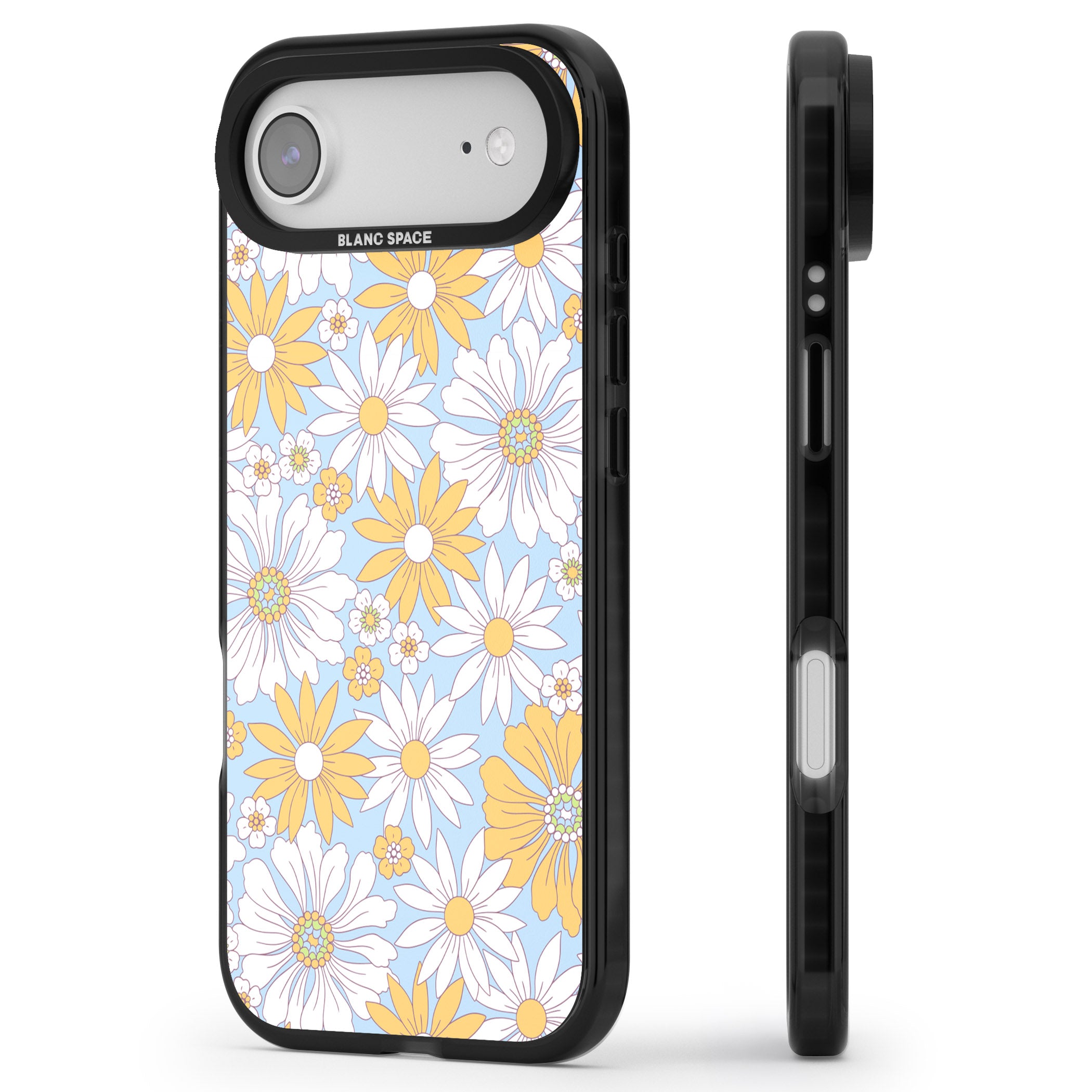 Summers Day Flower Mix iPhone 17 Air Impact Black Phone Case Side Profile