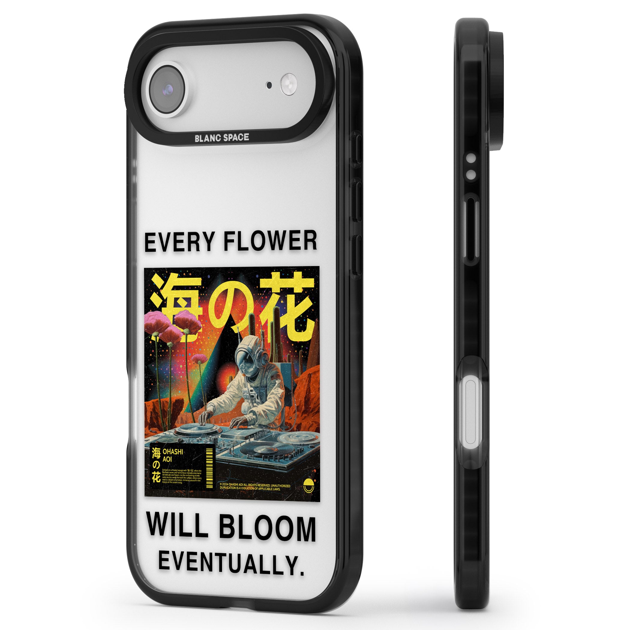 Every Flower Will Bloom Eventually iPhone 17 Air Impact Black Phone Case Side Profile
