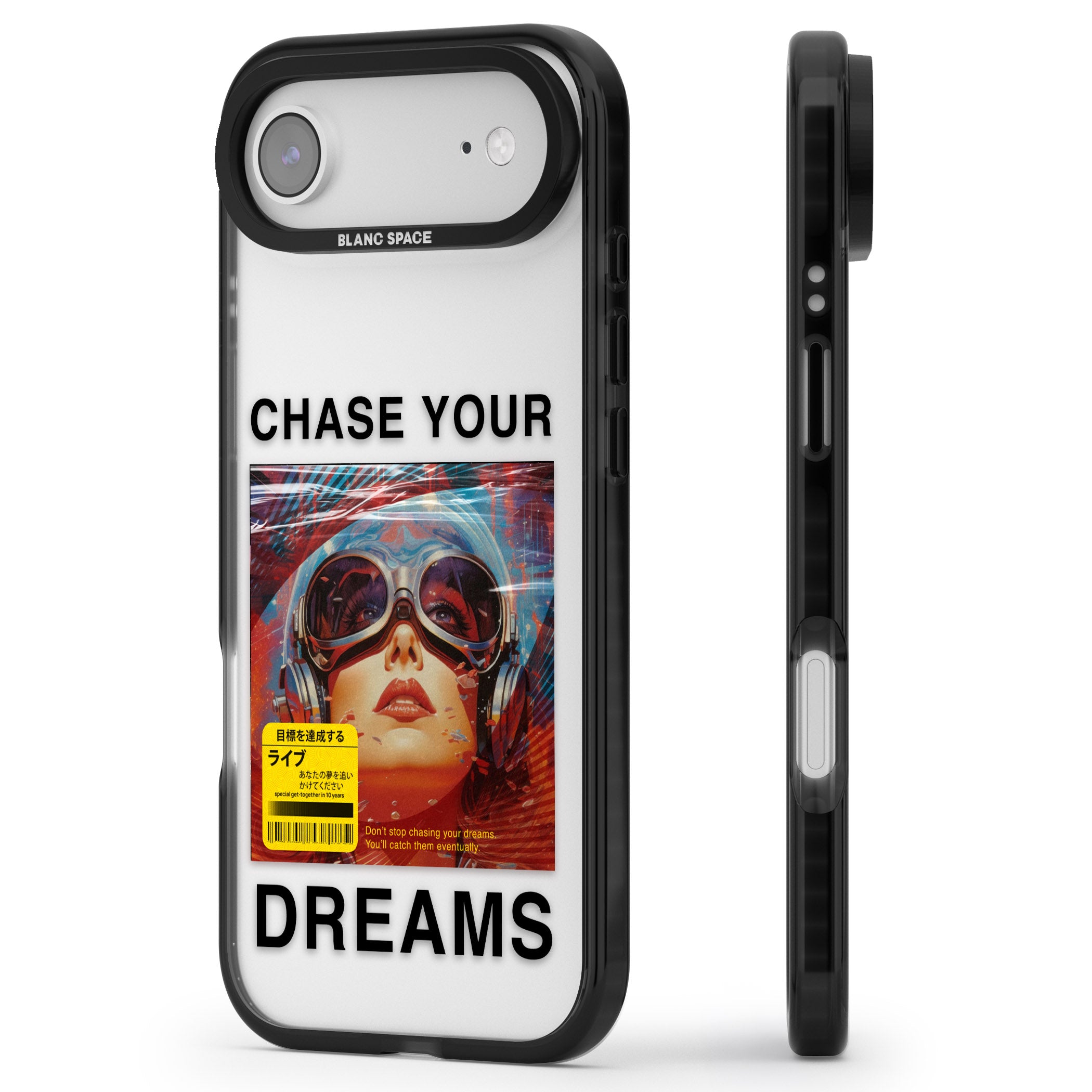 Chase Your Dreams iPhone 17 Air Impact Black Phone Case Side Profile