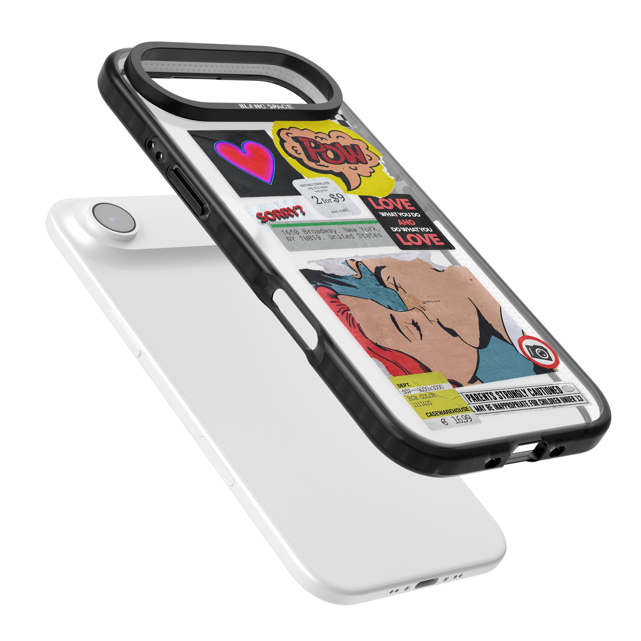 Retro Sticker Mix iPhone 17 Air Impact Black Phone Case Colours