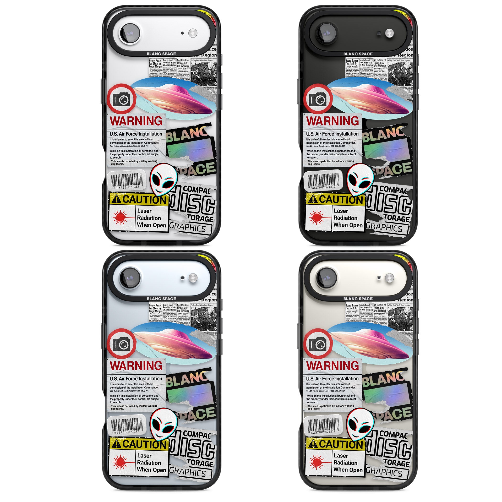 Cosmic Encounters iPhone 17 Air Impact Black Phone Case APT Impact Protection