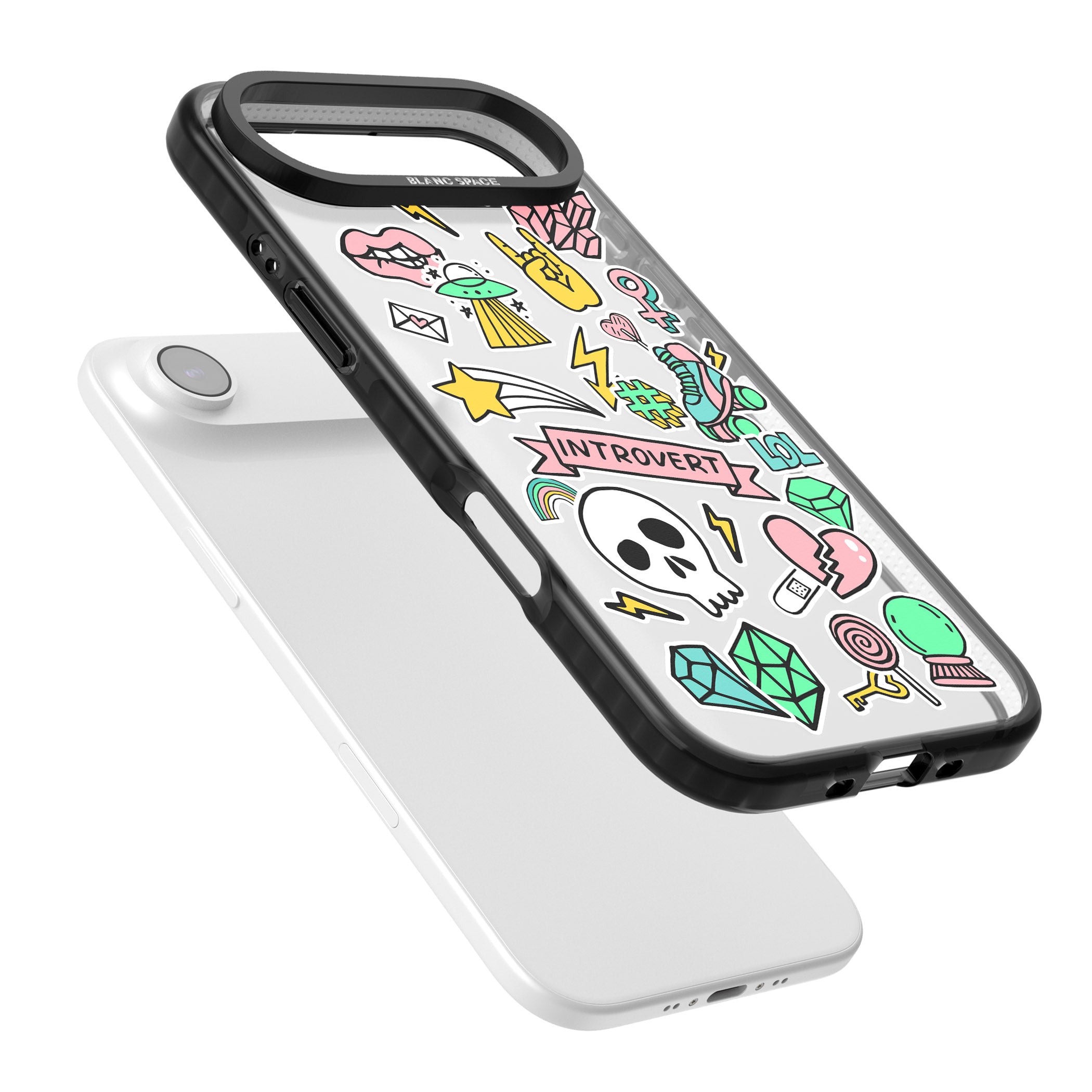 Introvert Sticker iPhone 17 Air Impact Black Phone Case Colours