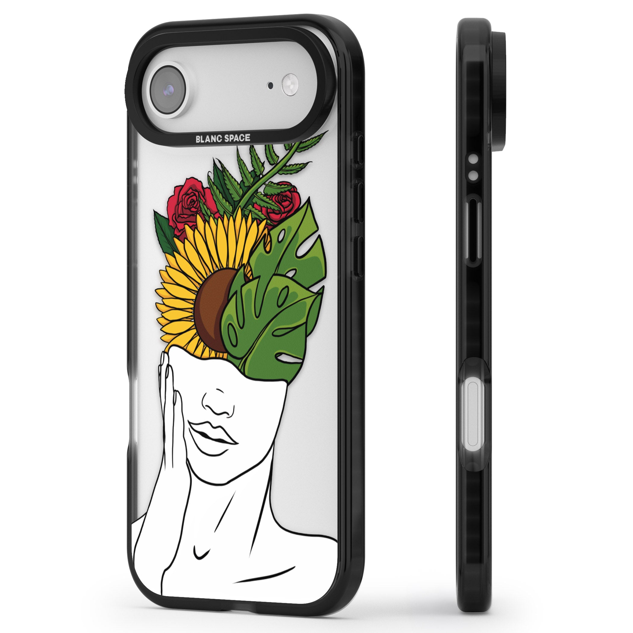 Let The Mind Flourish iPhone 17 Air Impact Black Phone Case Side Profile
