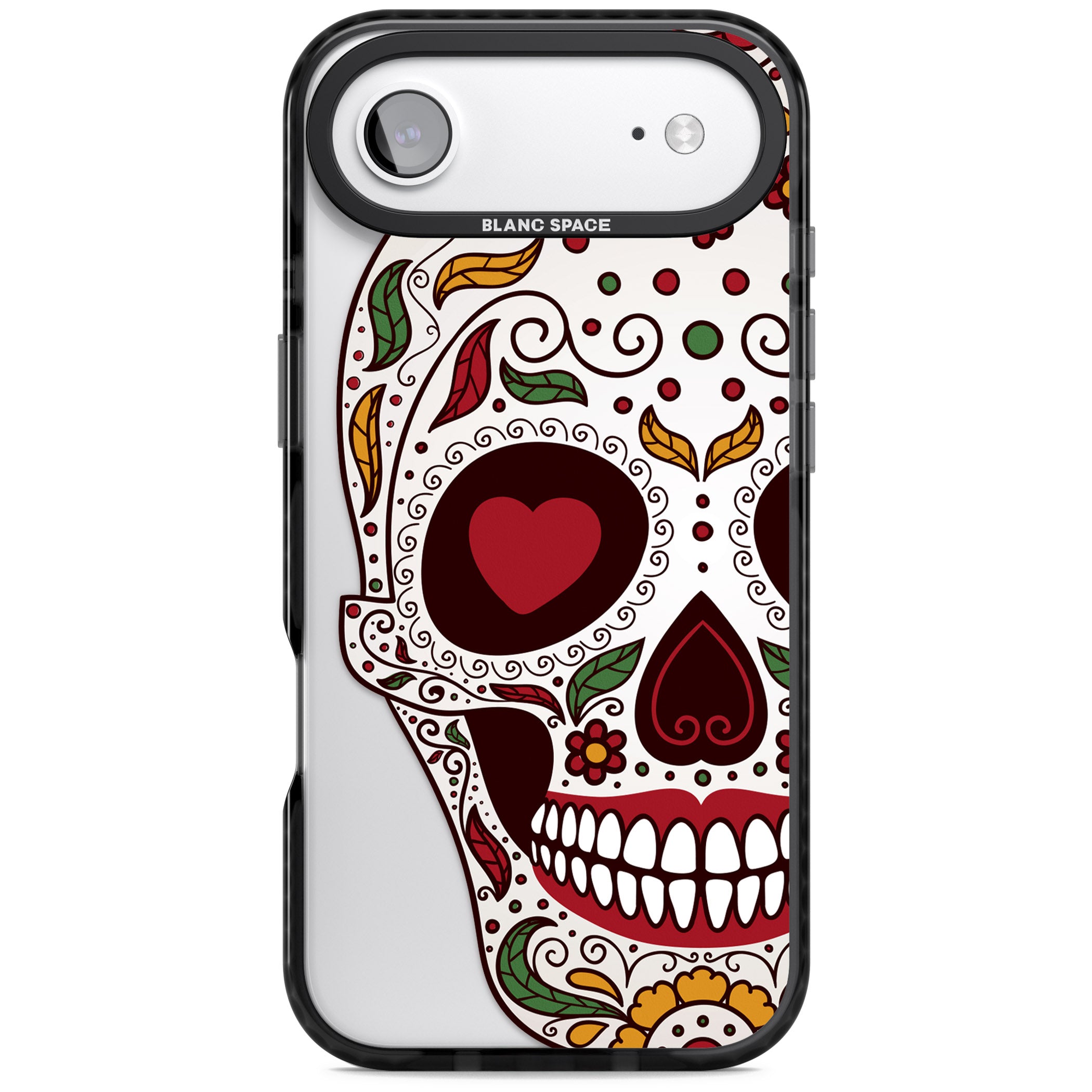 Autumn Sugar Skull iPhone 17 Air Impact Black Phone Case