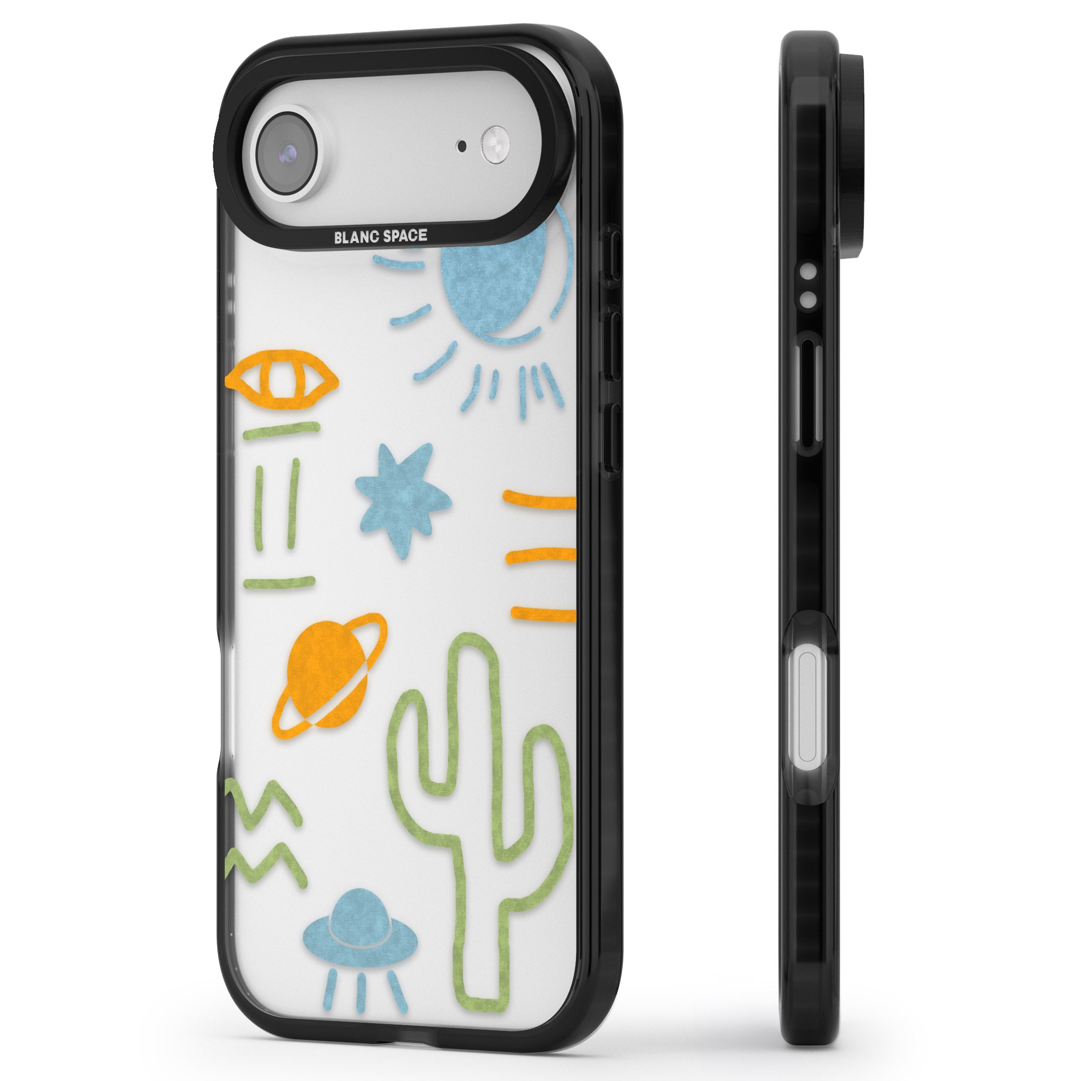 Summer Heat iPhone 17 Air Impact Black Phone Case Side Profile