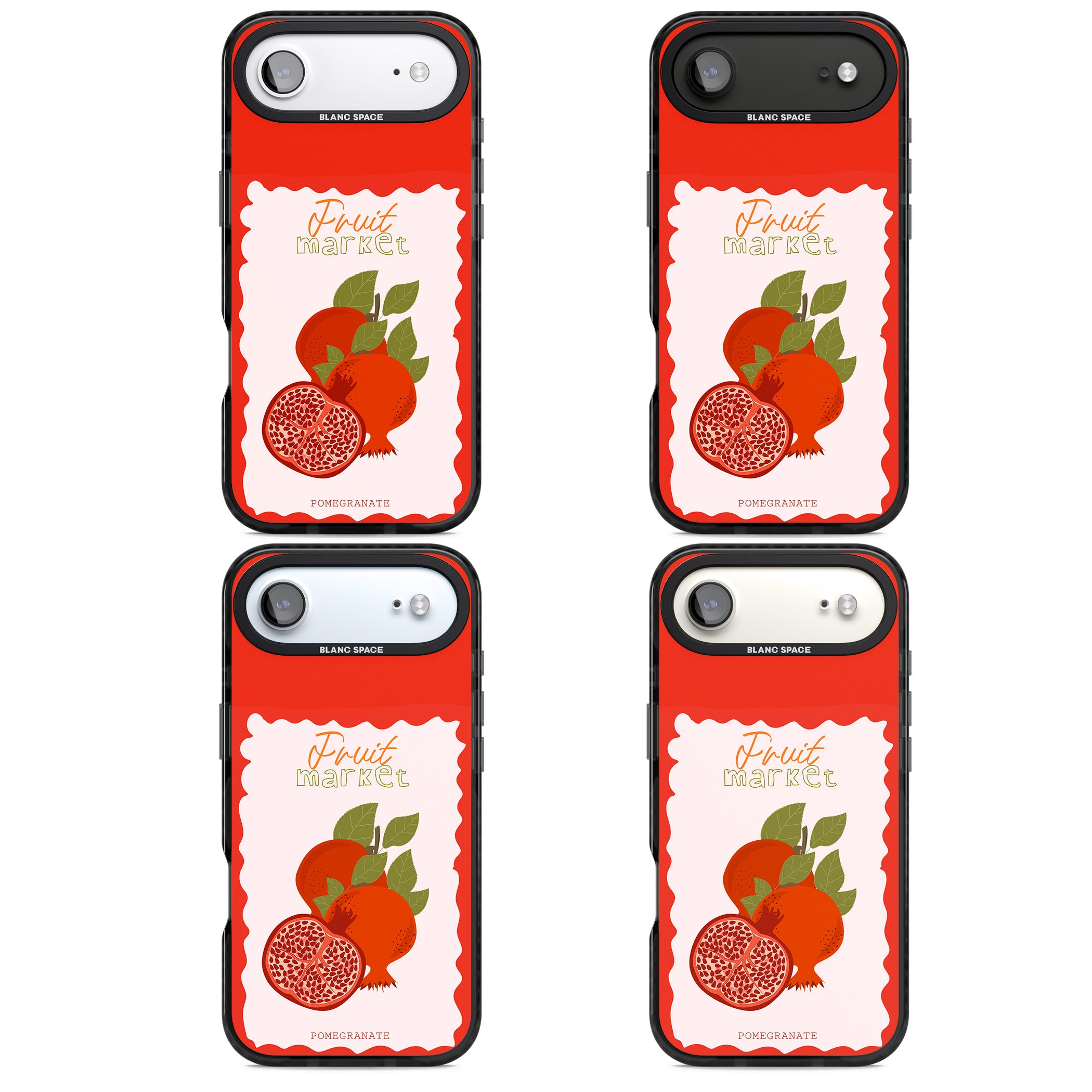 Fruit Market Pomegranate iPhone 17 Air Impact Black Phone Case APT Impact Protection