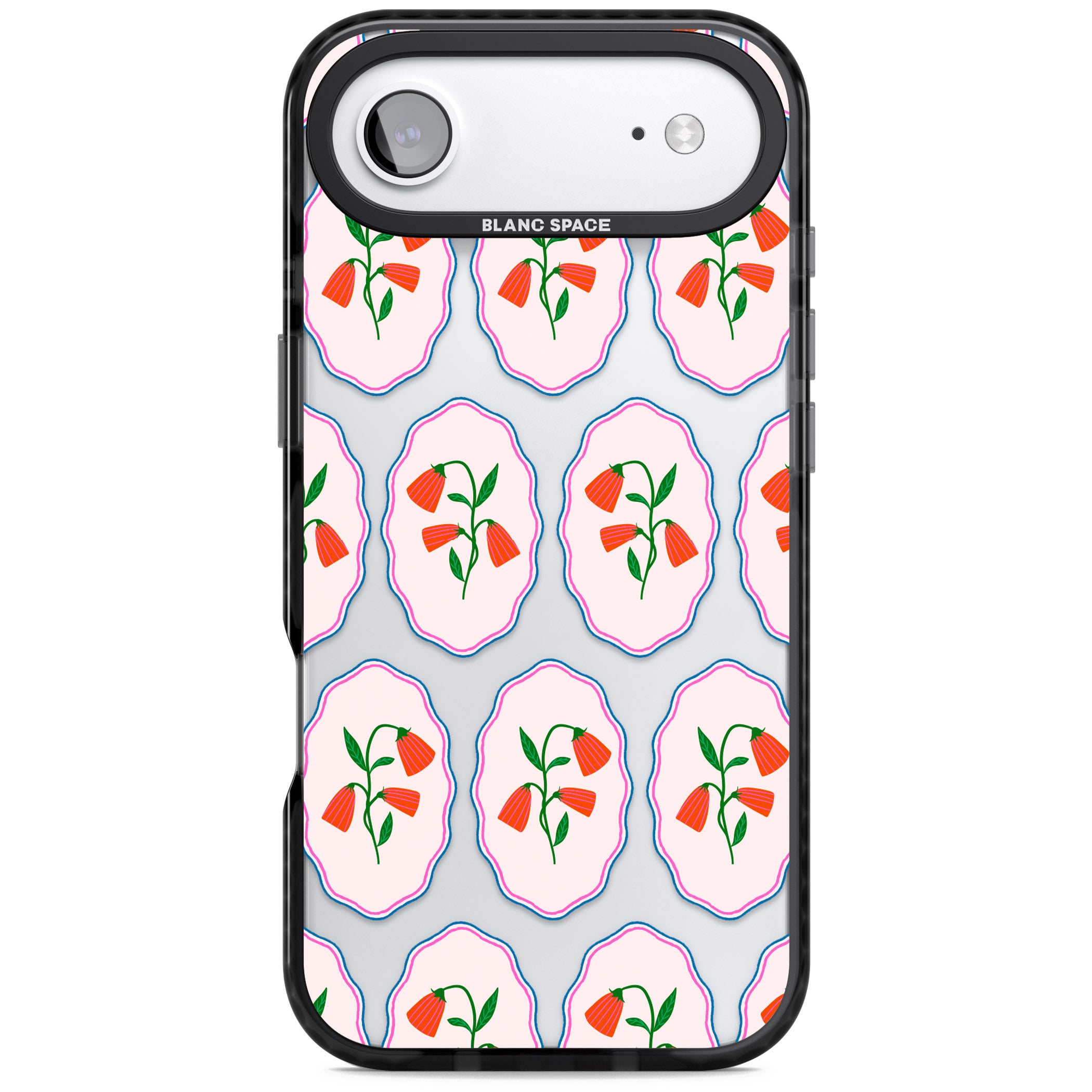 Rose Stamps iPhone 17 Air Impact Black Phone Case