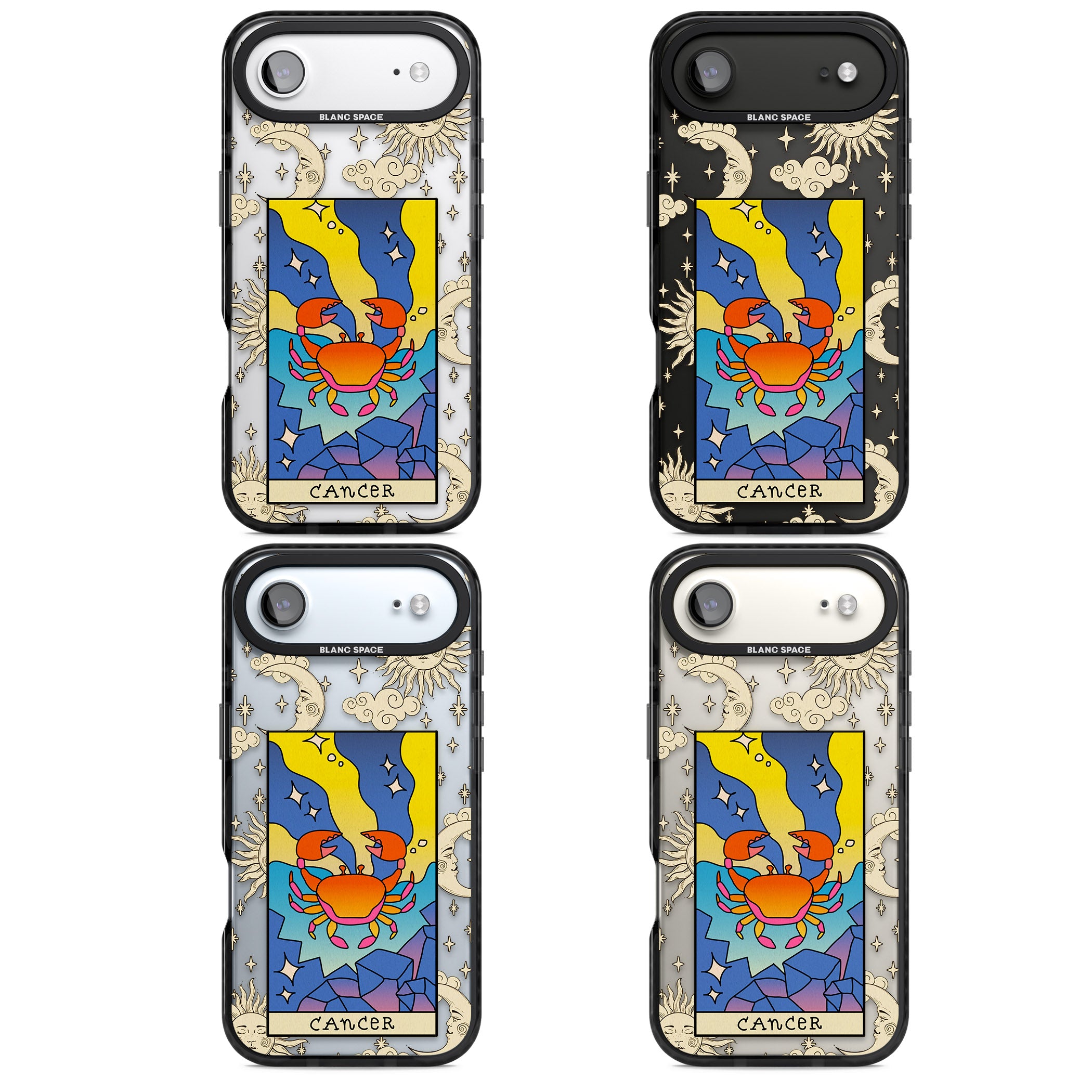 Celestial Zodiac Cancer iPhone 17 Air Impact Black Phone Case APT Impact Protection