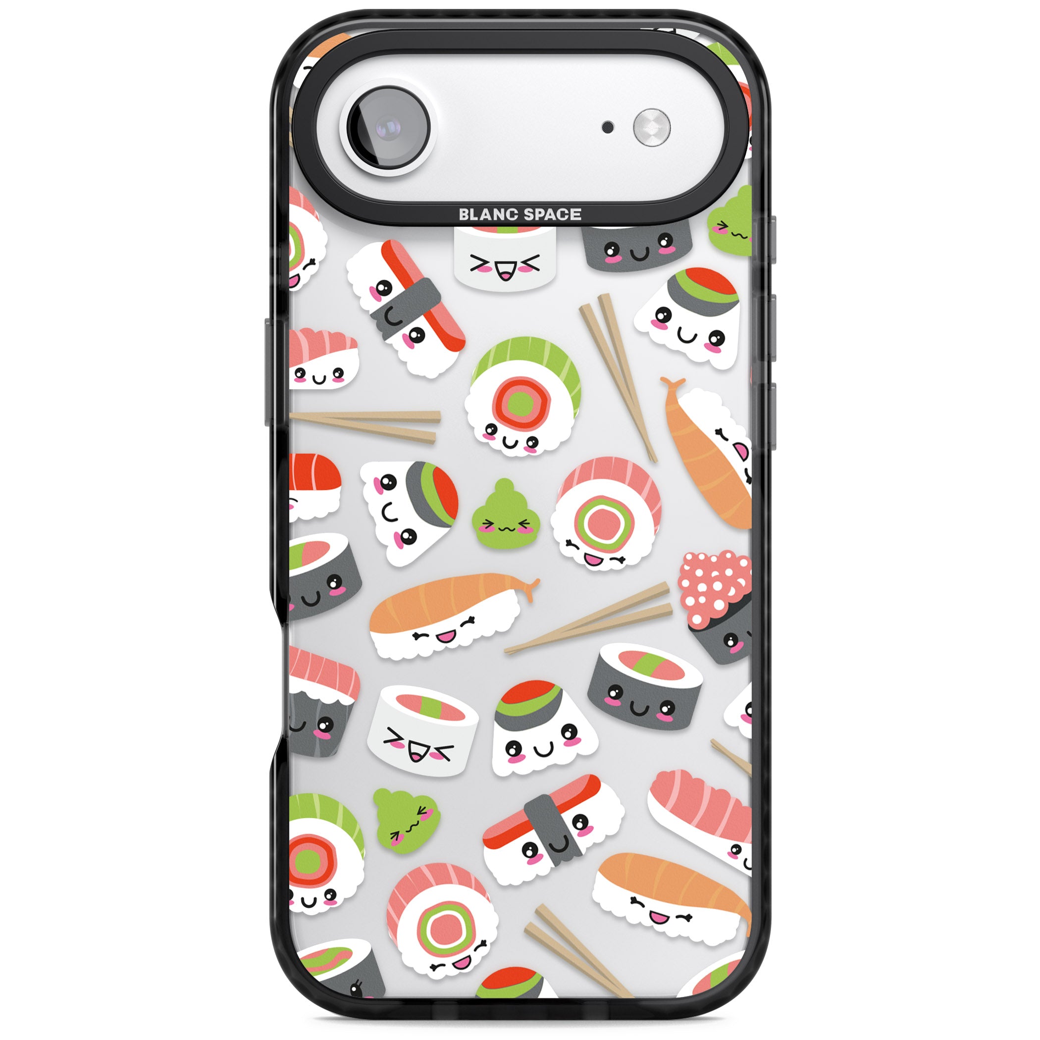 Kawaii Sushi Party iPhone 17 Air Impact Black Phone Case