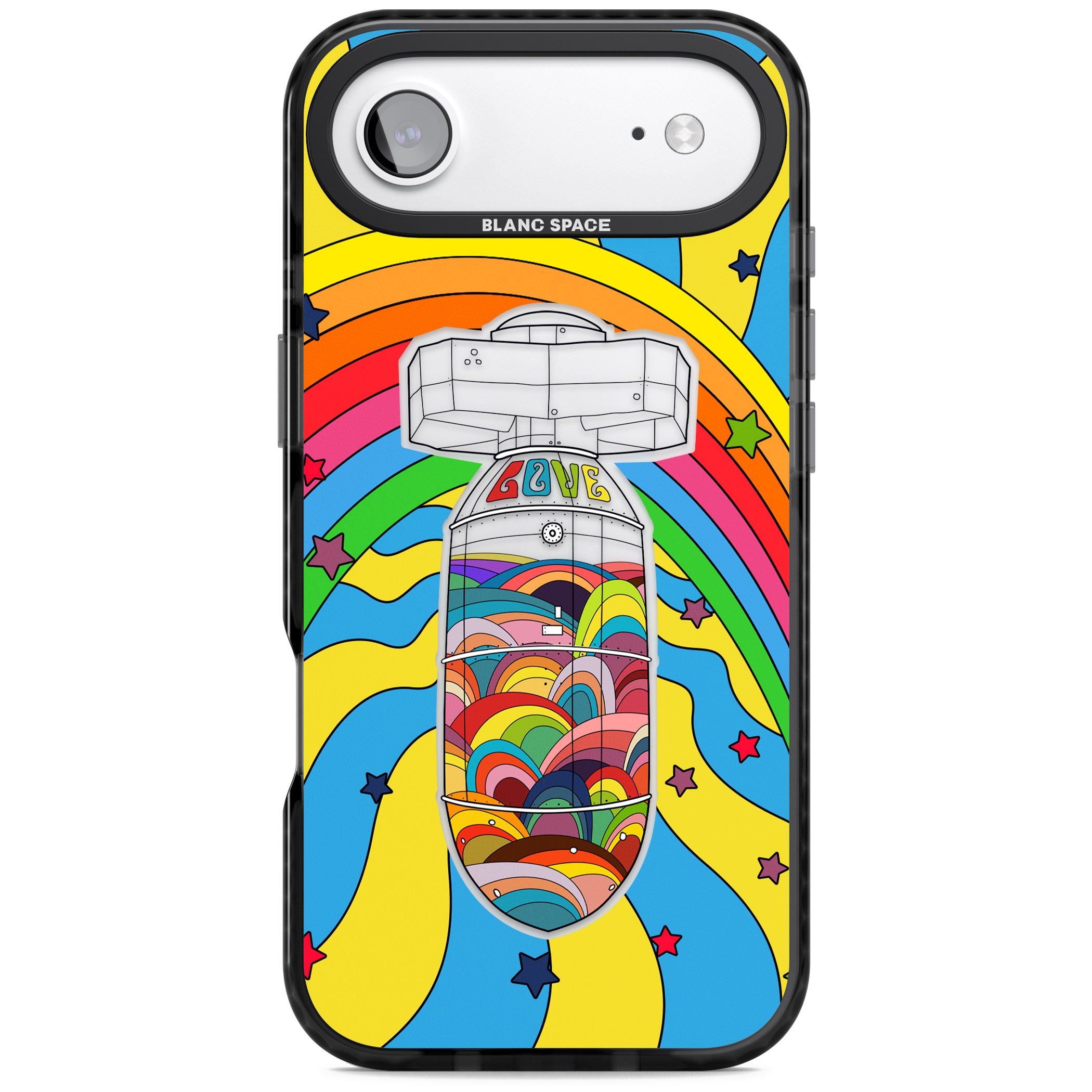 Love Bomb iPhone 17 Air Impact Black Phone Case