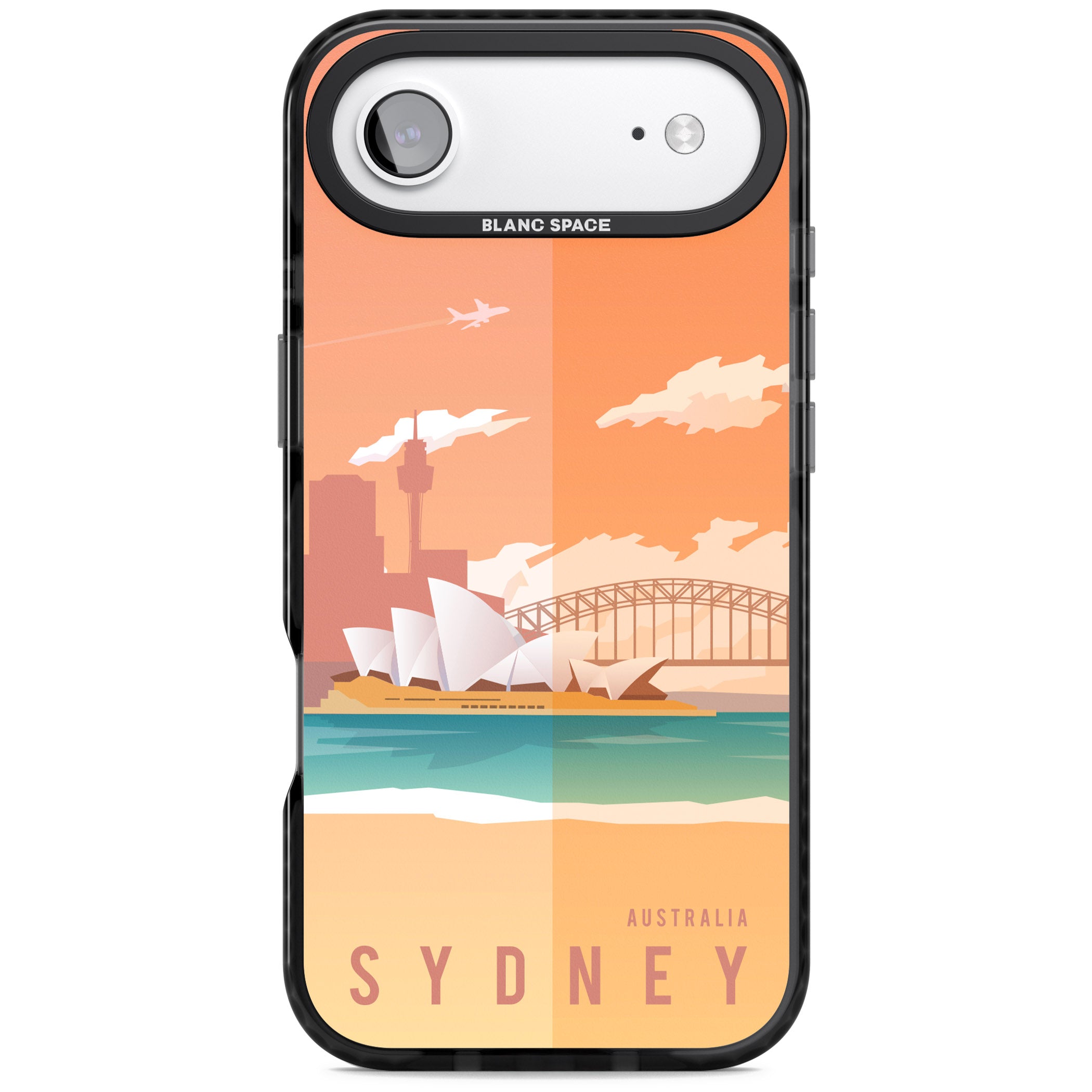 Vintage Travel Poster Sydney iPhone 17 Air Impact Black Phone Case